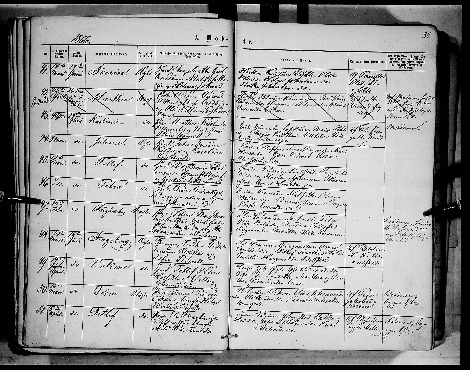 Åmot prestekontor, Hedmark, AV/SAH-PREST-056/H/Ha/Haa/L0008: Parish register (official) no. 8, 1862-1875, p. 34