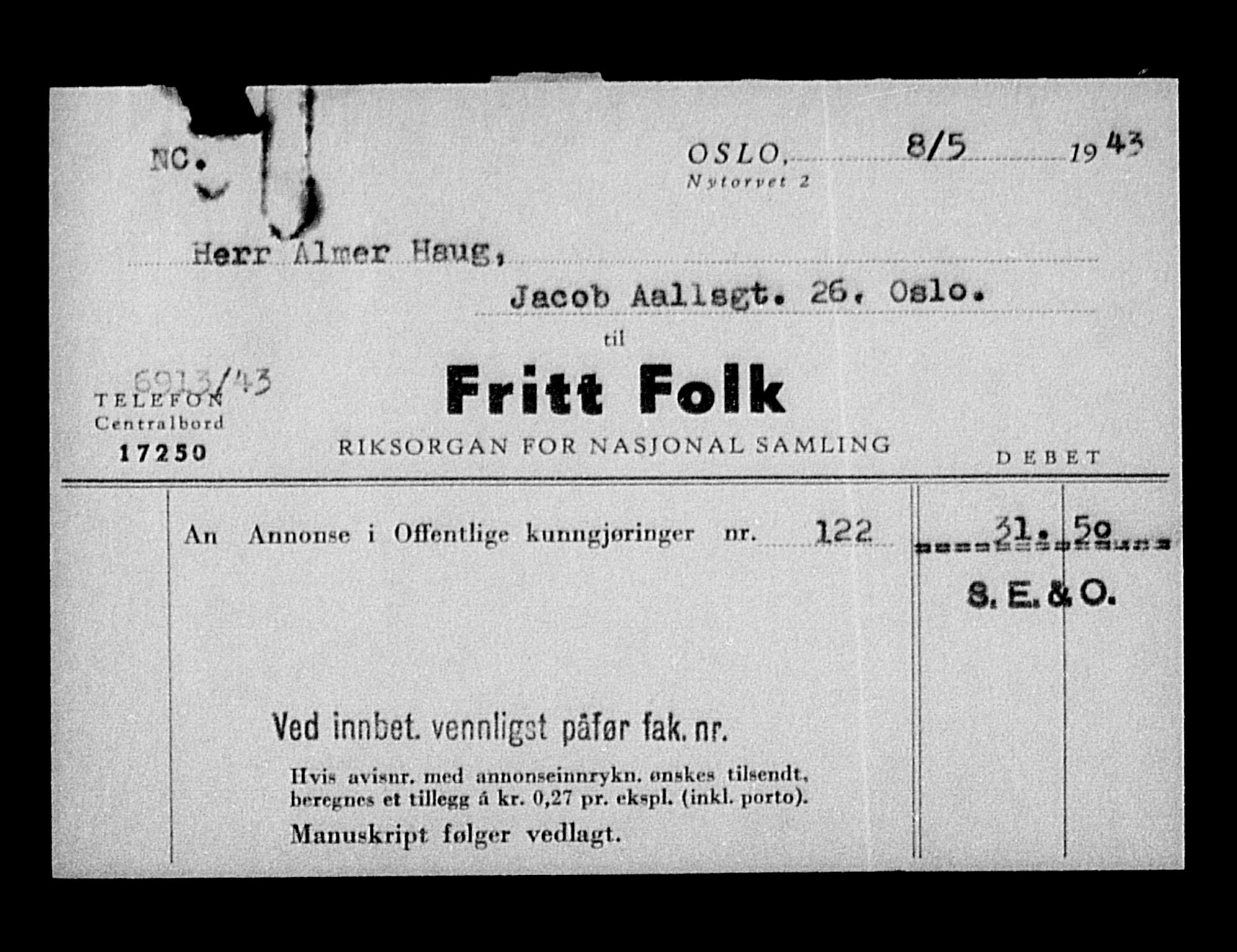 Justisdepartementet, Tilbakeføringskontoret for inndratte formuer, AV/RA-S-1564/H/Hc/Hcc/L0935: --, 1945-1947, p. 532