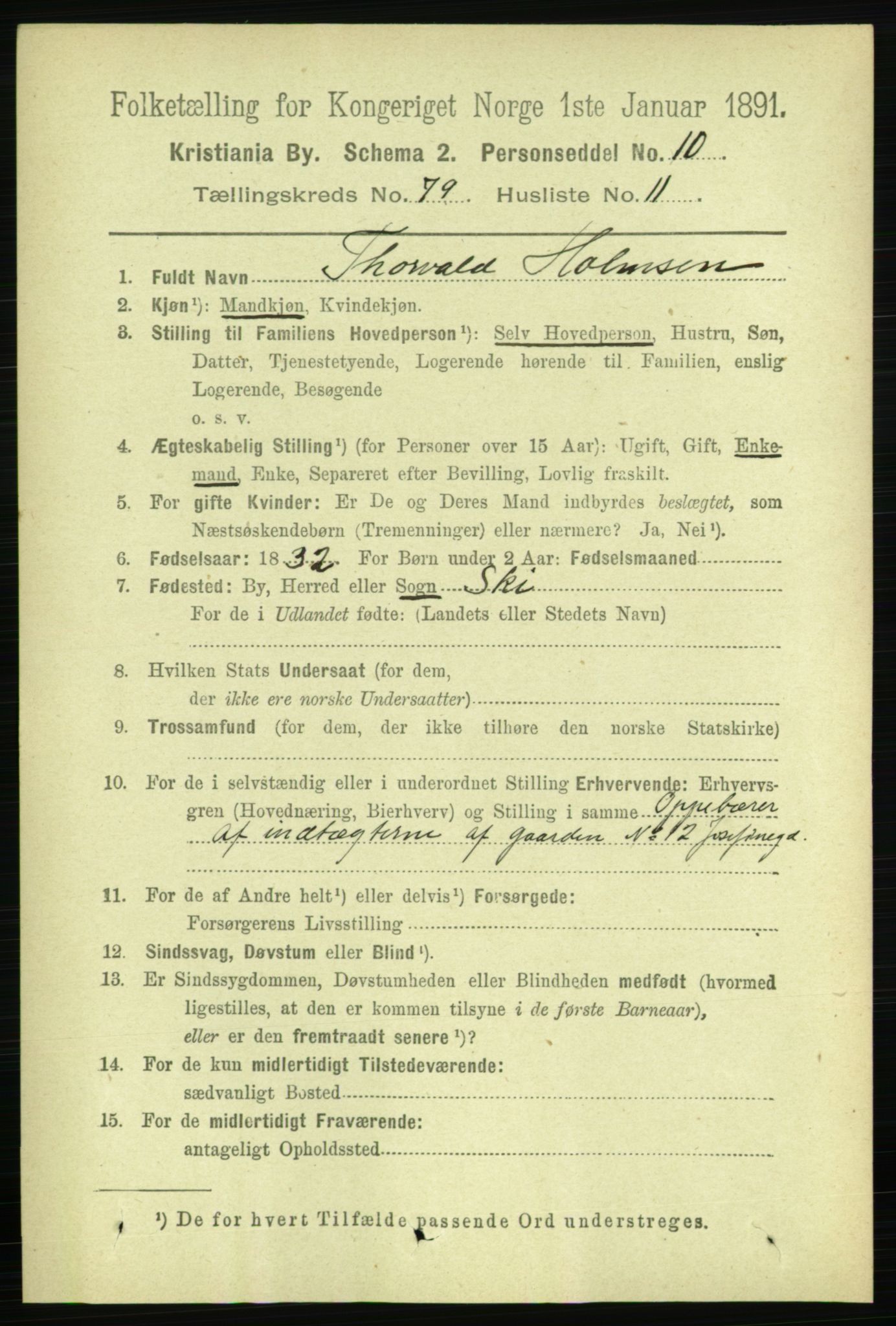 RA, 1891 census for 0301 Kristiania, 1891, p. 41230