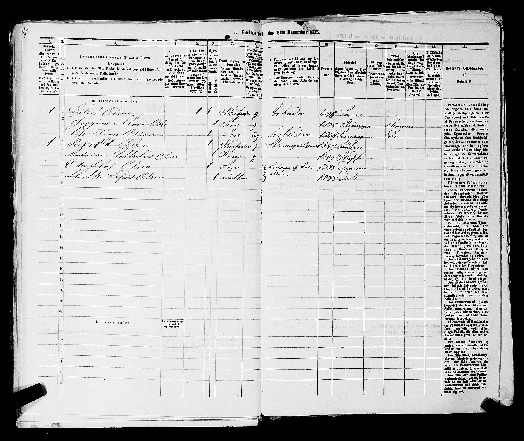 SAKO, 1875 census for 0602 Drammen, 1875, p. 1462