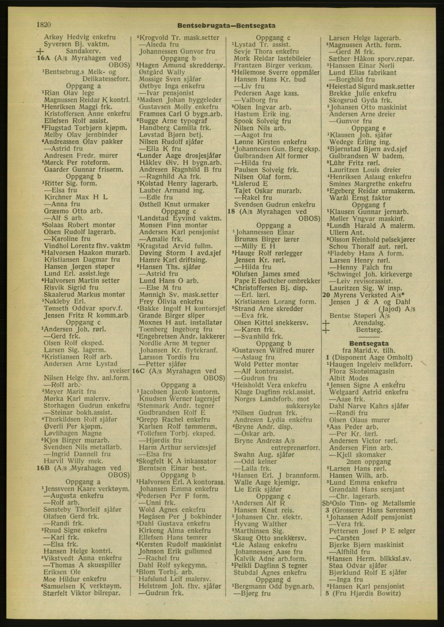 Kristiania/Oslo adressebok, PUBL/-, 1956-1957, p. 1820