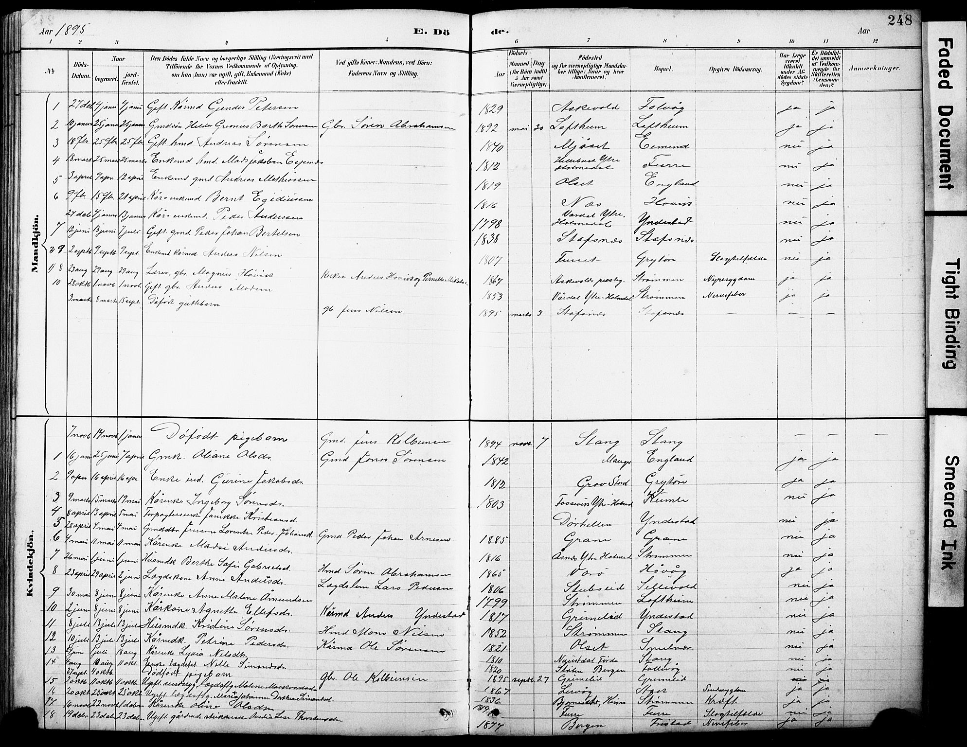 Askvoll sokneprestembete, SAB/A-79501/H/Hab/Haba/L0003: Parish register (copy) no. A 3, 1886-1928, p. 248