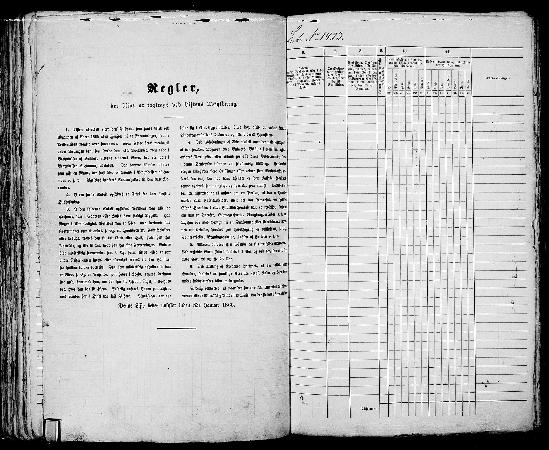 RA, 1865 census for Kristiania, 1865, p. 3236