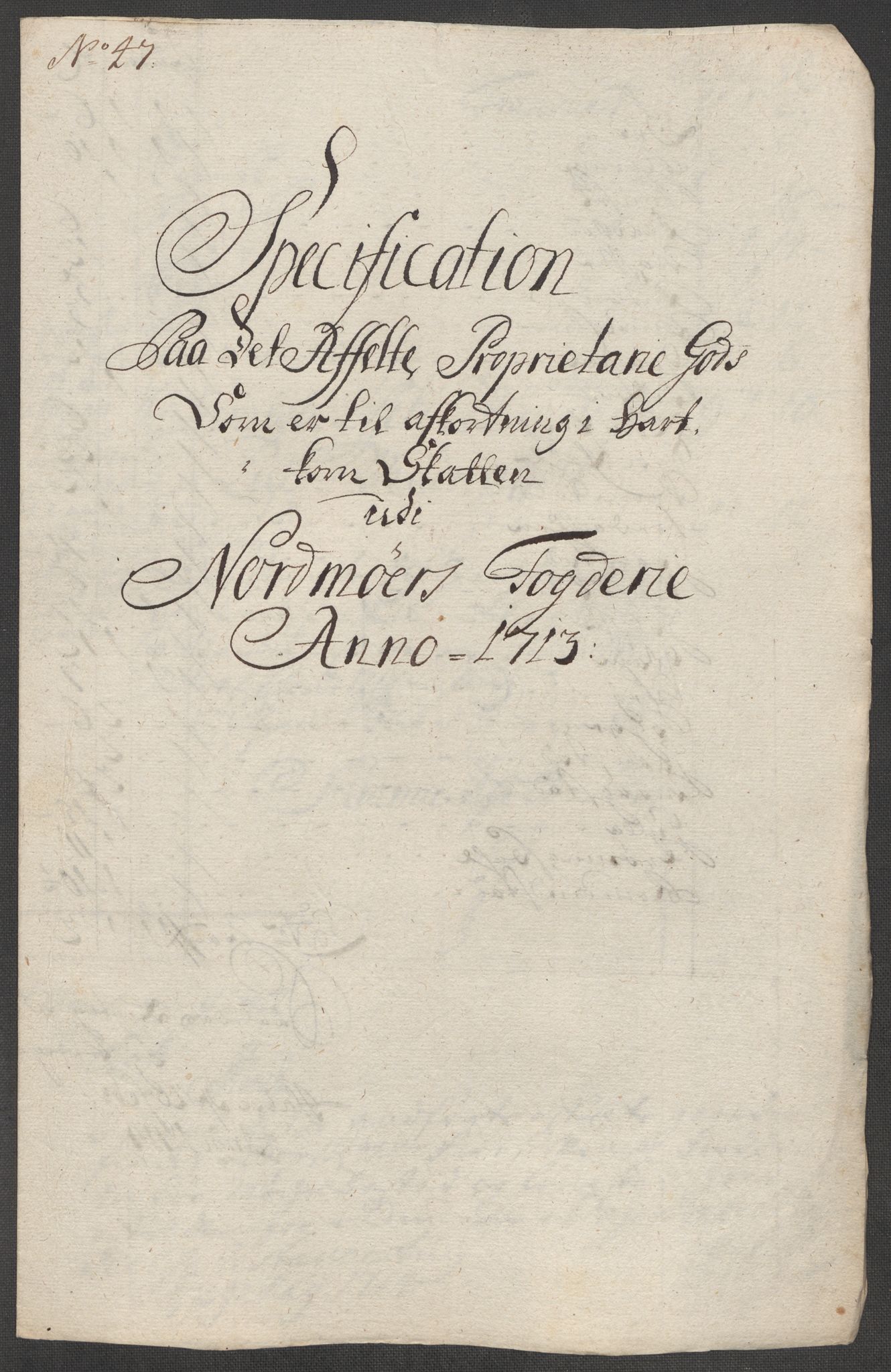 Rentekammeret inntil 1814, Reviderte regnskaper, Fogderegnskap, AV/RA-EA-4092/R56/L3747: Fogderegnskap Nordmøre, 1713, p. 242