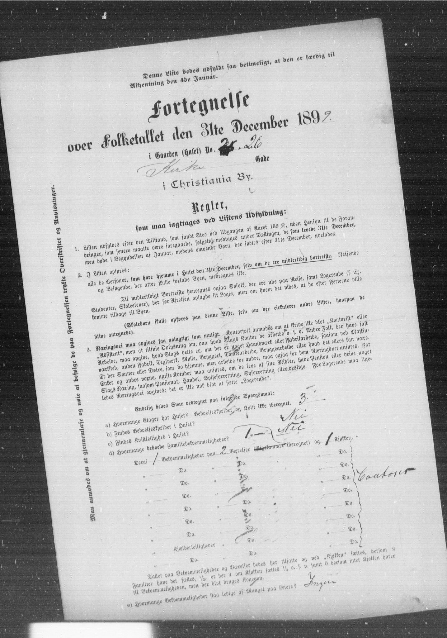 OBA, Municipal Census 1899 for Kristiania, 1899, p. 6542