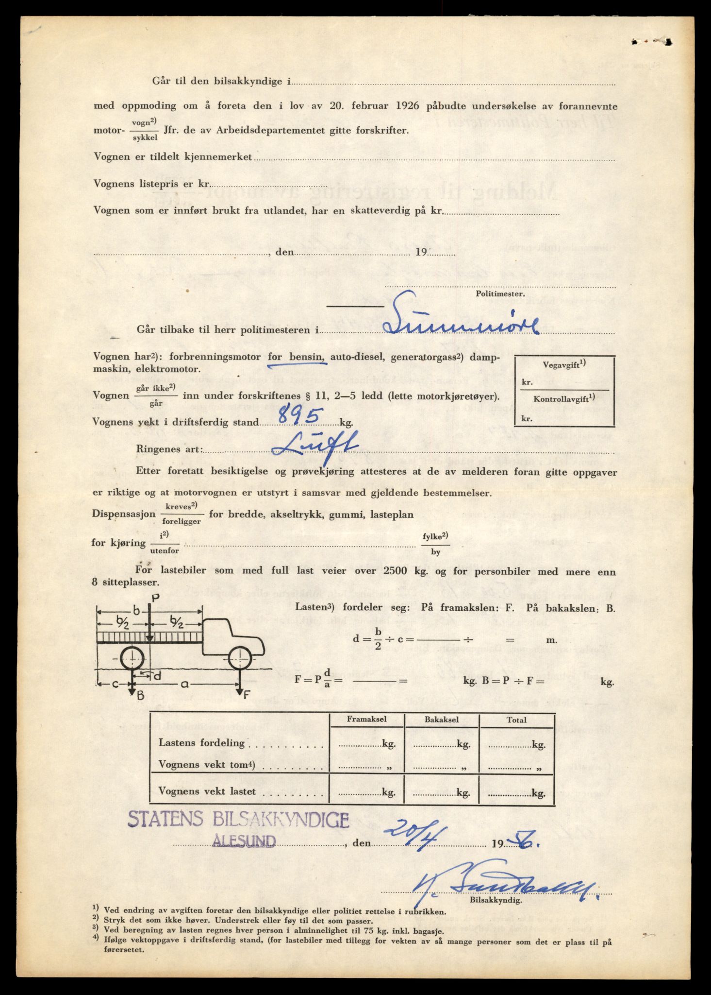 Møre og Romsdal vegkontor - Ålesund trafikkstasjon, SAT/A-4099/F/Fe/L0005: Registreringskort for kjøretøy T 443 - T 546, 1927-1998, p. 1436