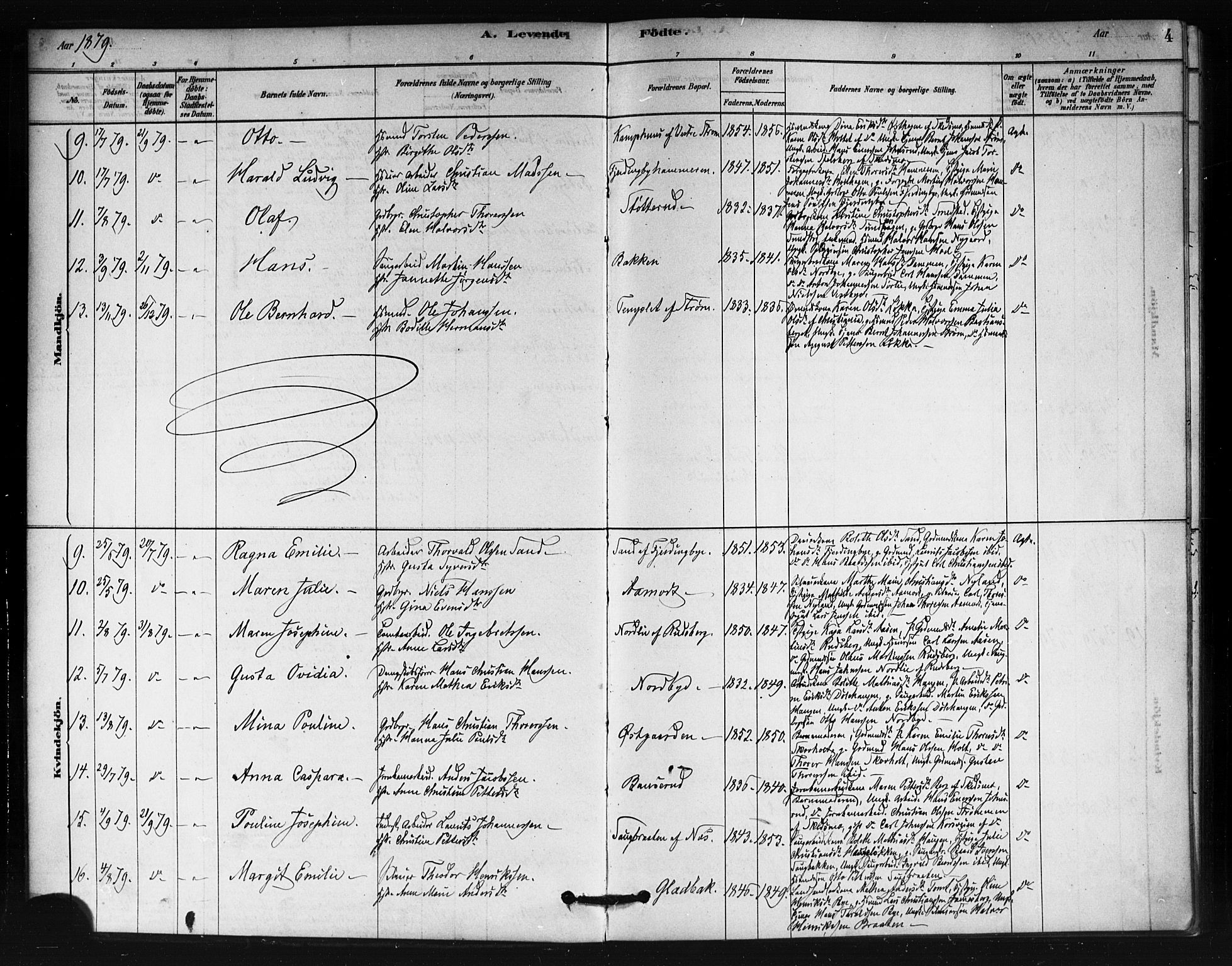 Fet prestekontor Kirkebøker, AV/SAO-A-10370a/F/Fb/L0001: Parish register (official) no. II 1, 1878-1891, p. 4