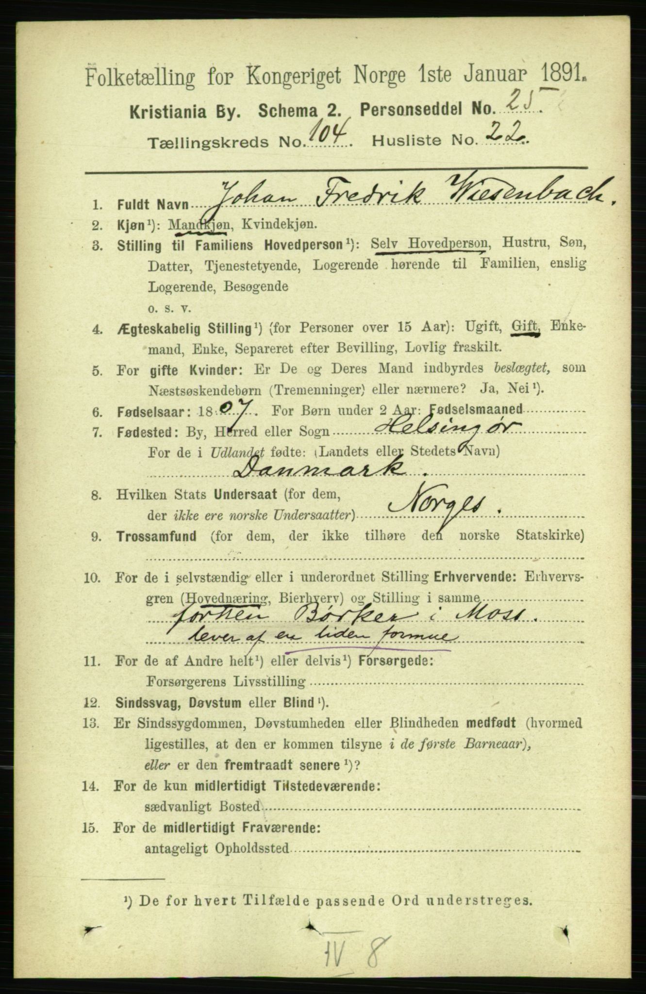 RA, 1891 census for 0301 Kristiania, 1891, p. 52627