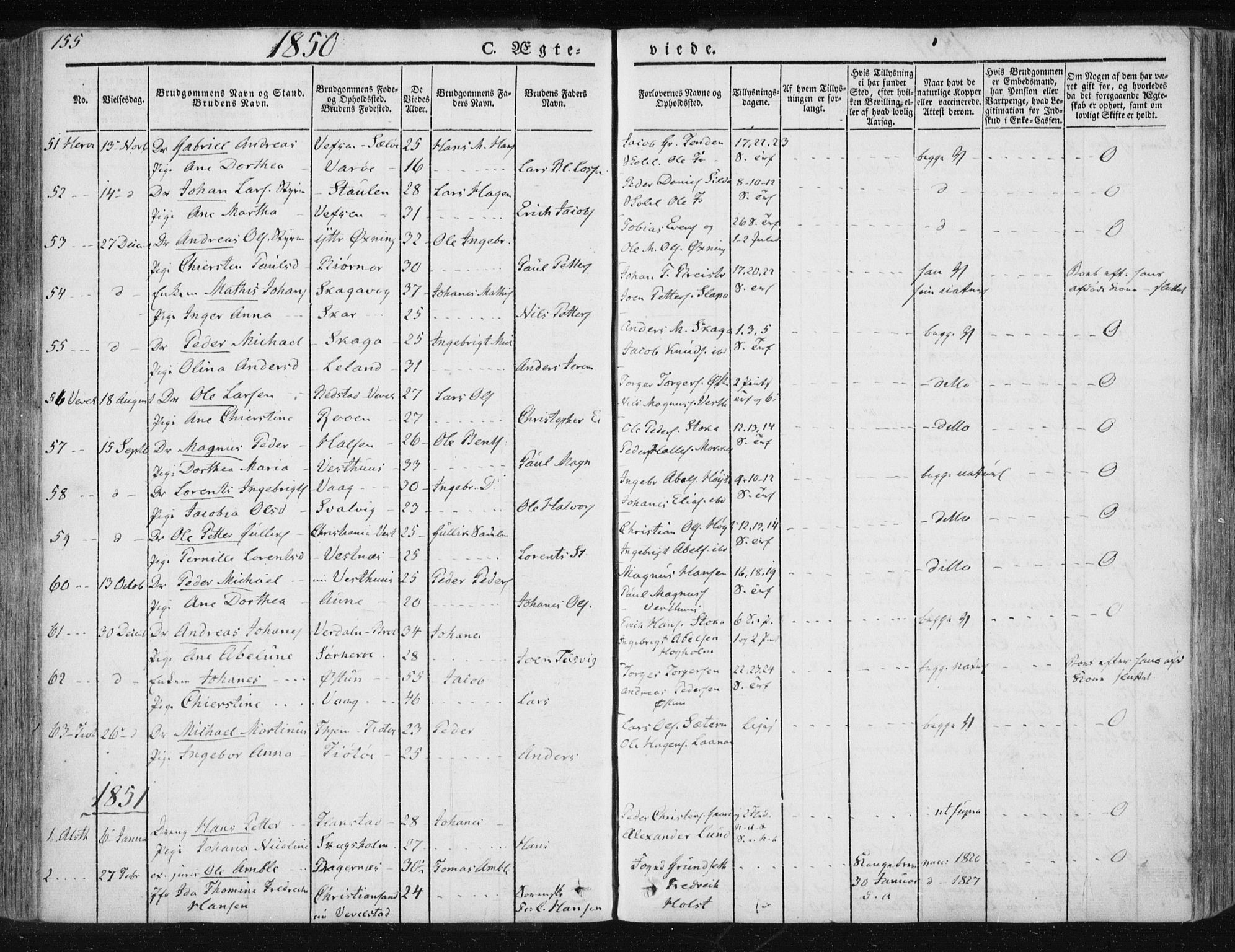 Ministerialprotokoller, klokkerbøker og fødselsregistre - Nordland, AV/SAT-A-1459/830/L0447: Parish register (official) no. 830A11, 1831-1854, p. 155