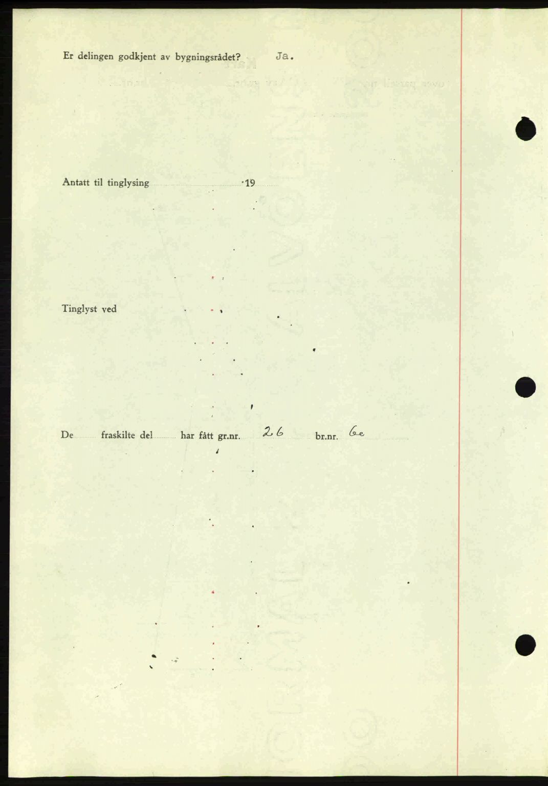 Romsdal sorenskriveri, AV/SAT-A-4149/1/2/2C: Mortgage book no. A10, 1941-1941, Diary no: : 1015/1941