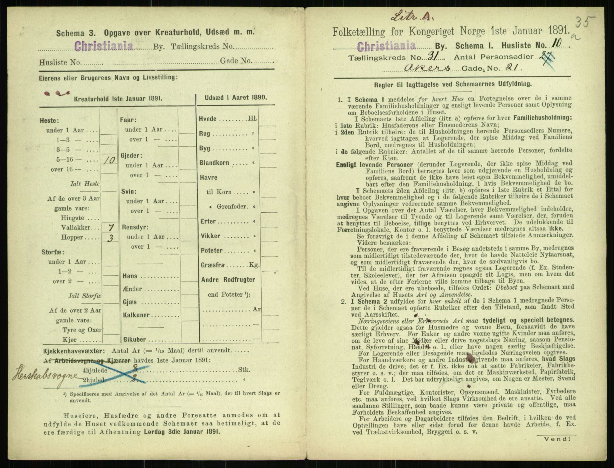 RA, 1891 census for 0301 Kristiania, 1891, p. 15862