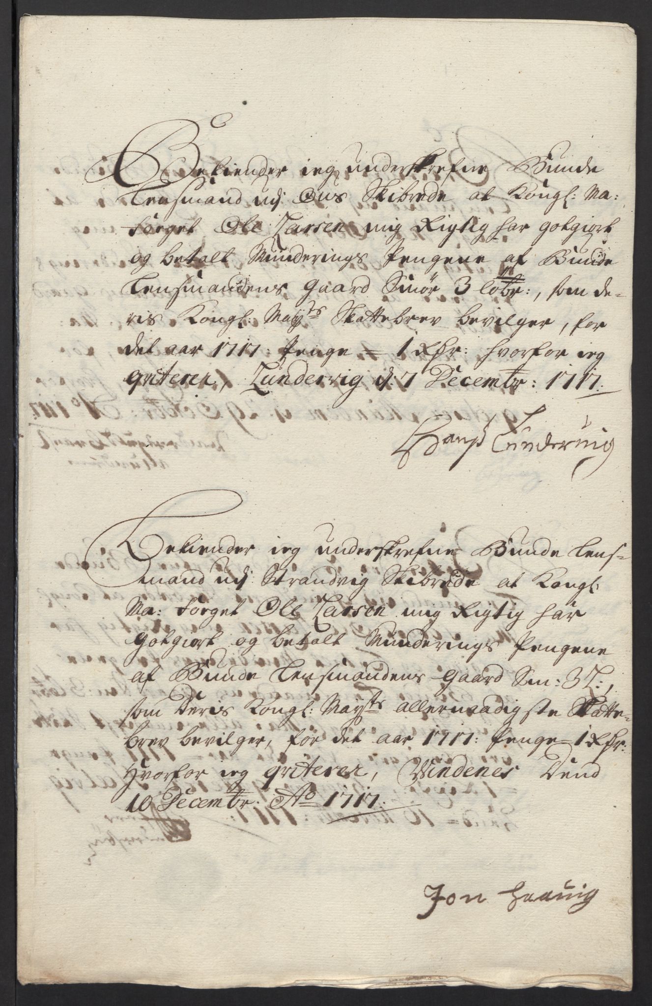 Rentekammeret inntil 1814, Reviderte regnskaper, Fogderegnskap, AV/RA-EA-4092/R48/L2994: Fogderegnskap Sunnhordland og Hardanger, 1717, p. 289