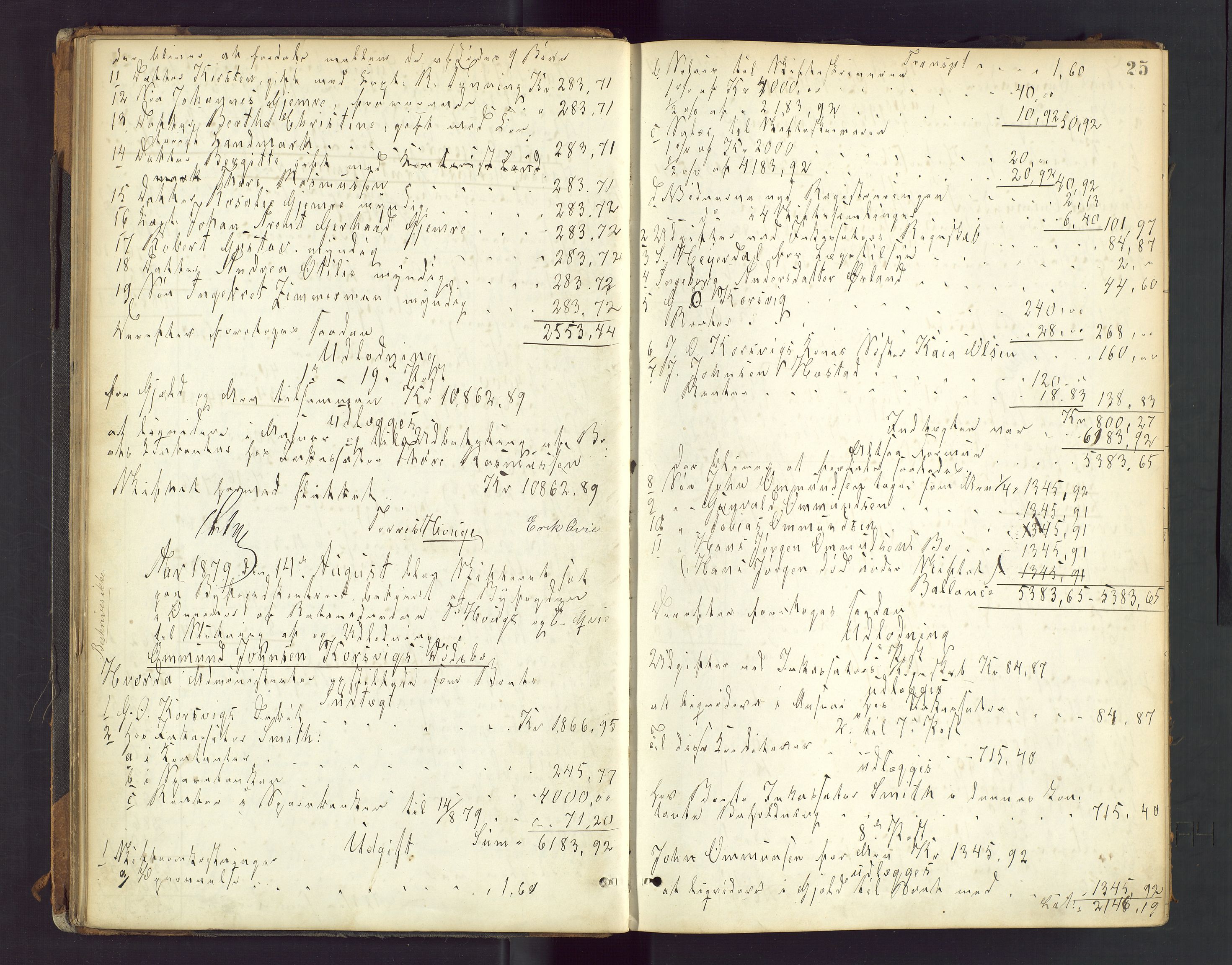 Stavanger byfogd, AV/SAST-A-101408/001/5/50/503BD/L0003: Skifteutlodningsprotokoll, 1878-1885, p. 25