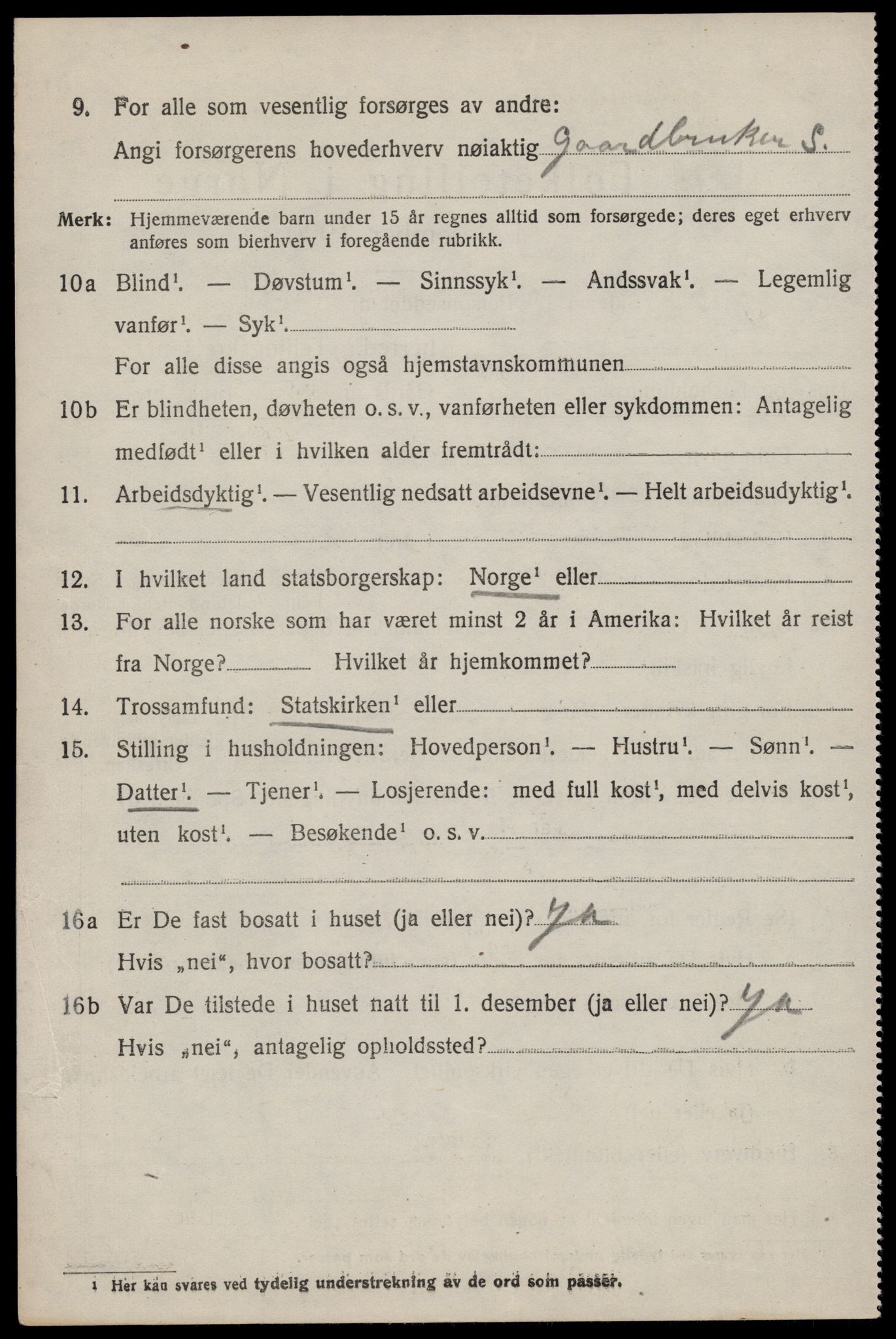 SAST, 1920 census for Håland, 1920, p. 10250