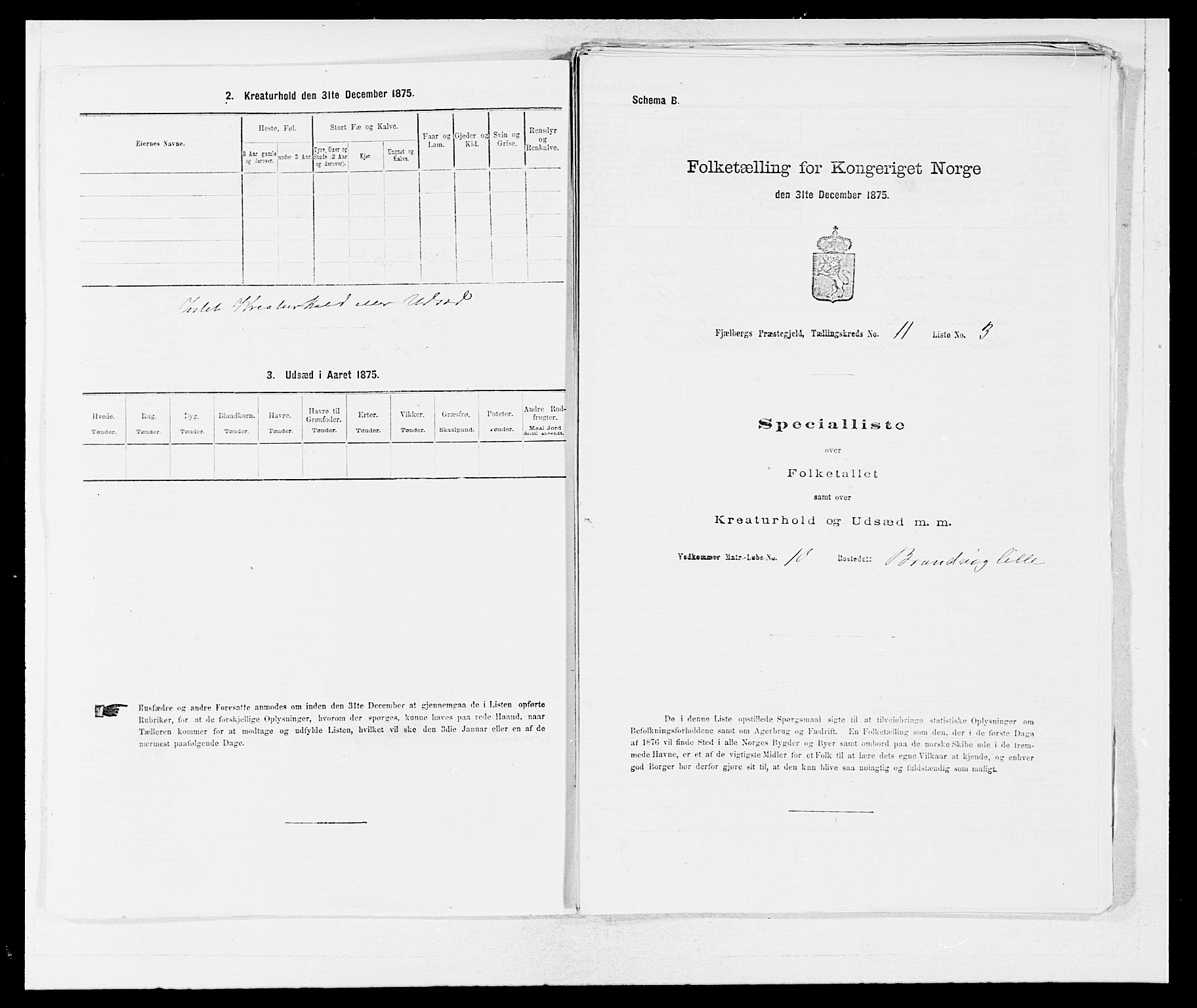 SAB, 1875 census for 1213P Fjelberg, 1875, p. 1026