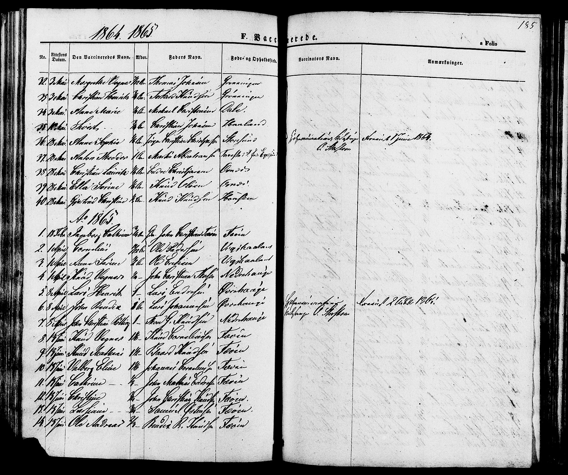 Torvastad sokneprestkontor, AV/SAST-A -101857/H/Ha/Haa/L0010: Parish register (official) no. A 10, 1857-1878, p. 185