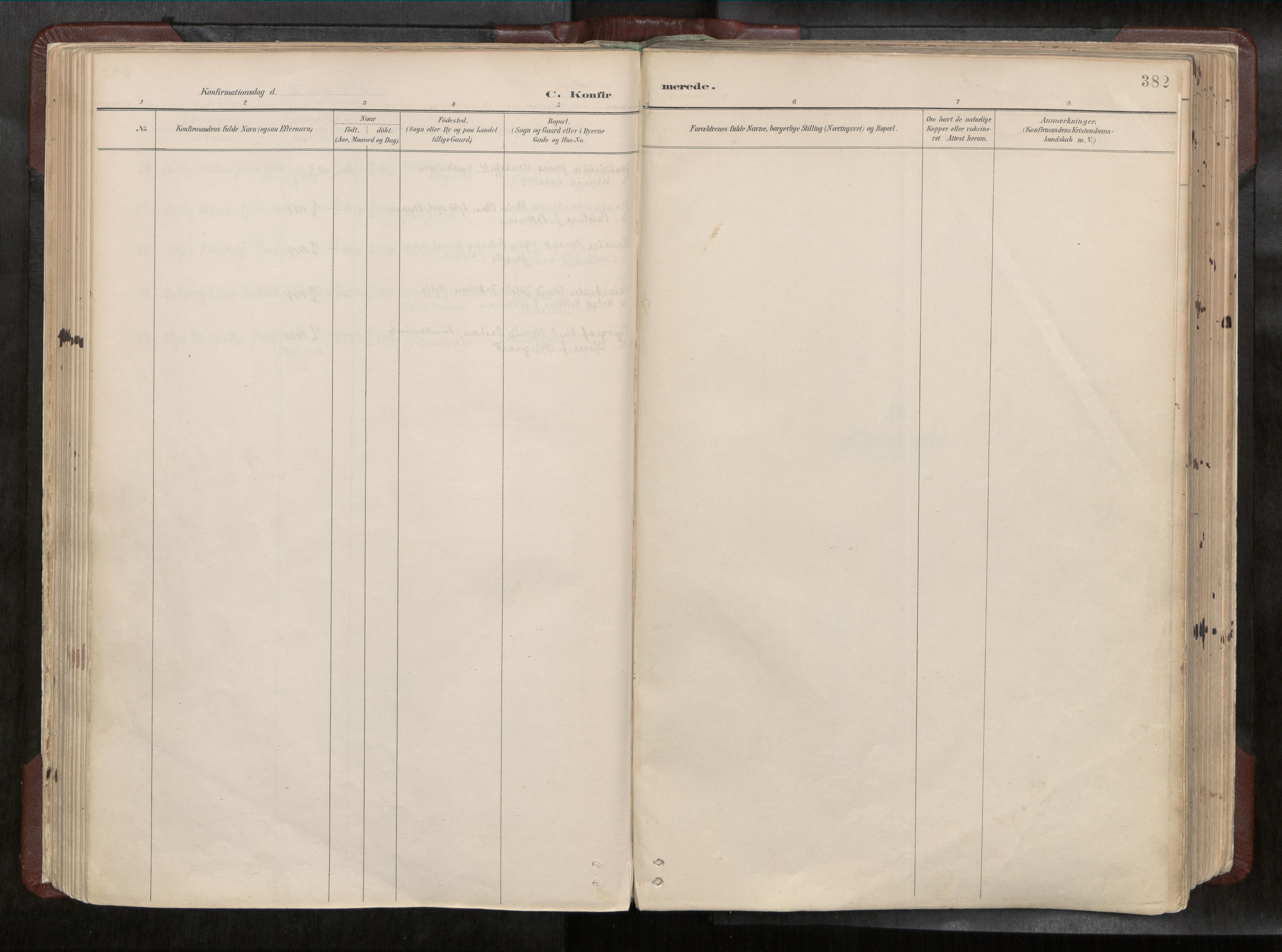 Ministerialprotokoller, klokkerbøker og fødselsregistre - Nord-Trøndelag, SAT/A-1458/768/L0579a: Parish register (official) no. 768A14, 1887-1931, p. 382