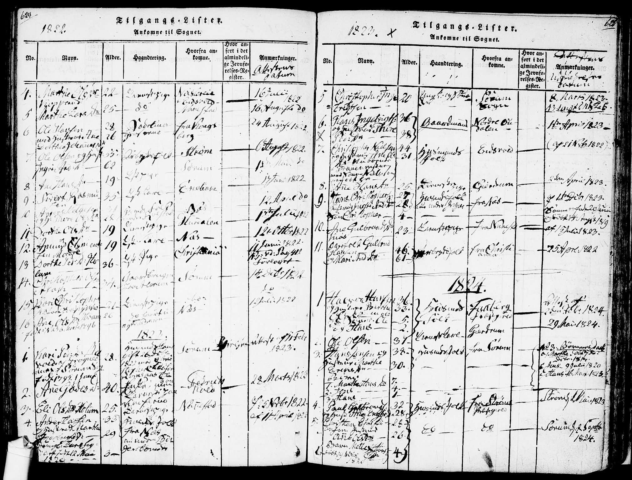 Ullensaker prestekontor Kirkebøker, AV/SAO-A-10236a/F/Fa/L0013: Parish register (official) no. I 13, 1815-1835, p. 624-625