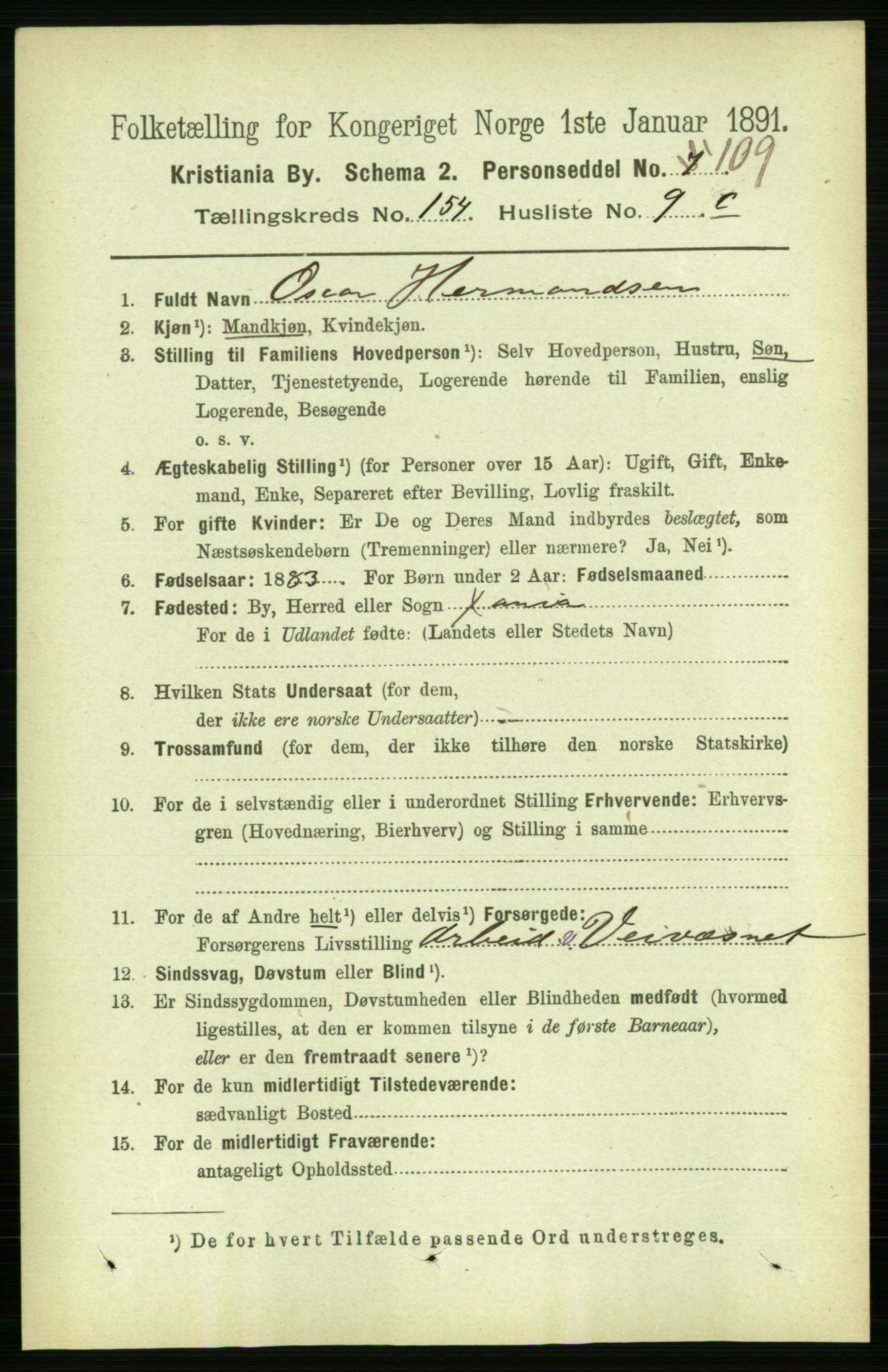 RA, 1891 census for 0301 Kristiania, 1891, p. 87744