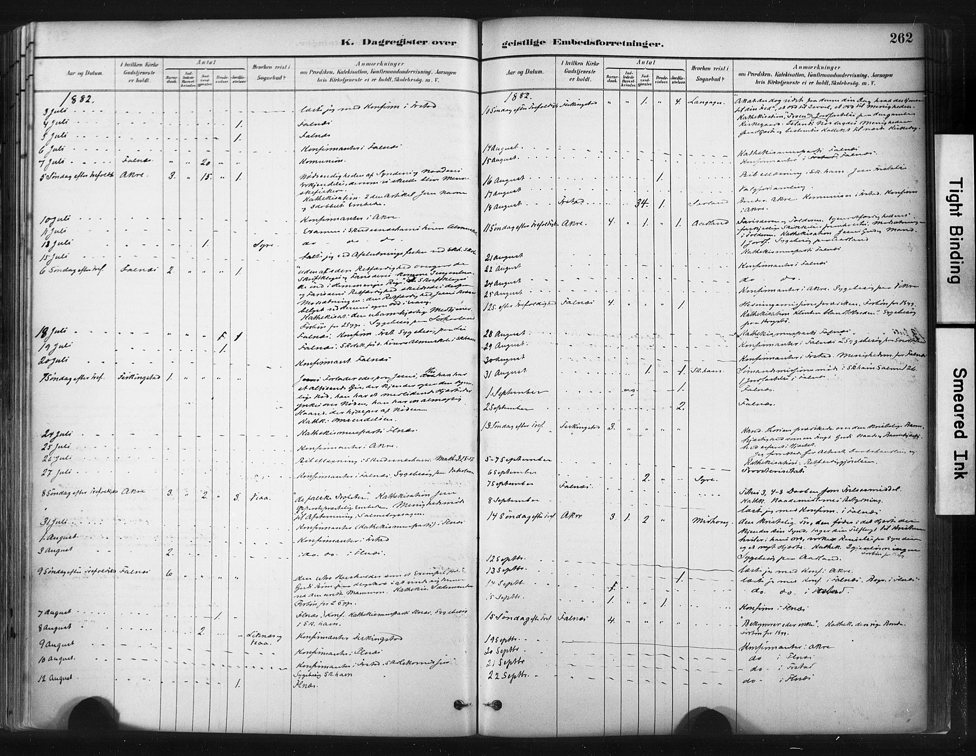 Skudenes sokneprestkontor, AV/SAST-A -101849/H/Ha/Haa/L0009: Parish register (official) no. A 6, 1882-1912, p. 262