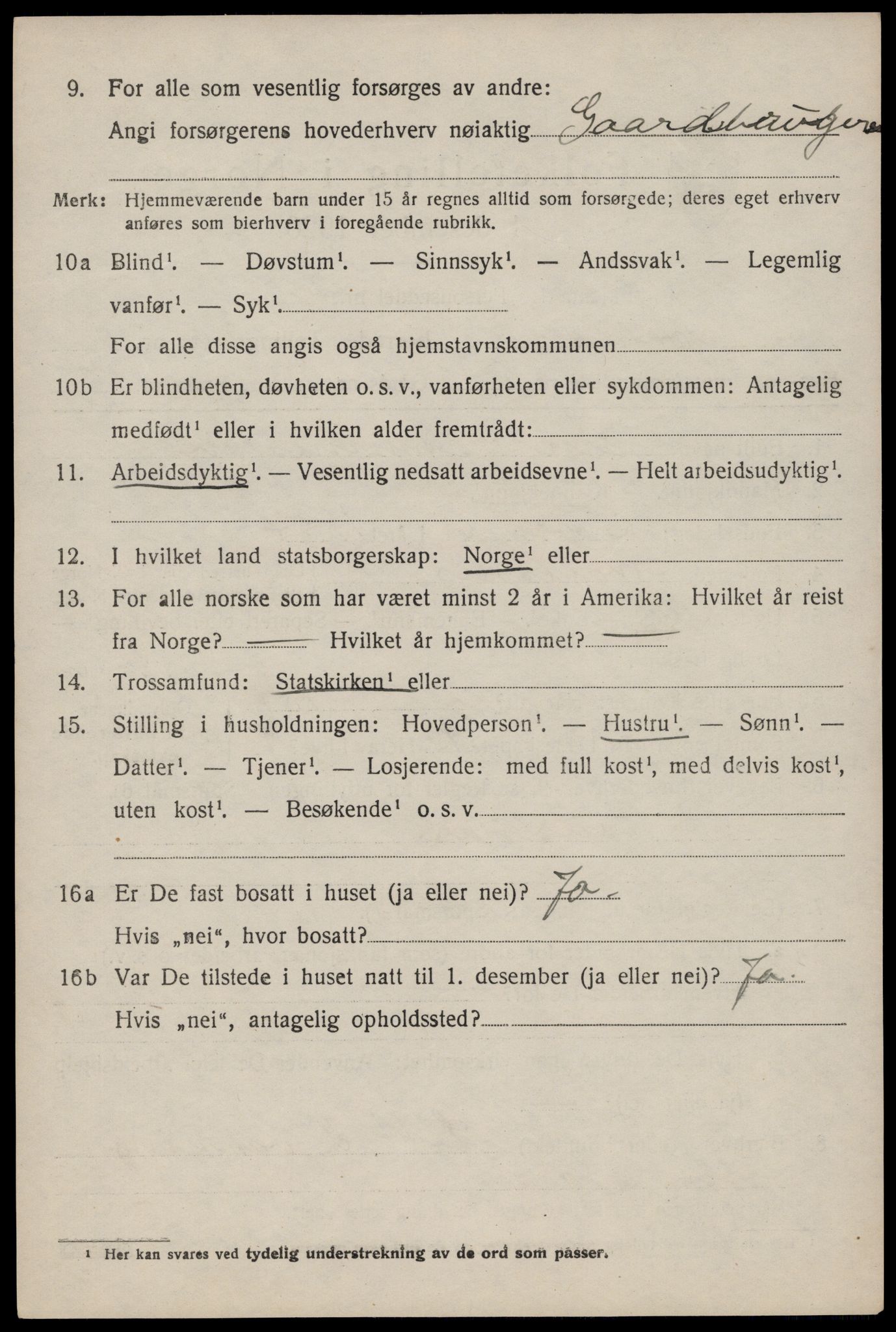 SAST, 1920 census for Avaldsnes, 1920, p. 2634