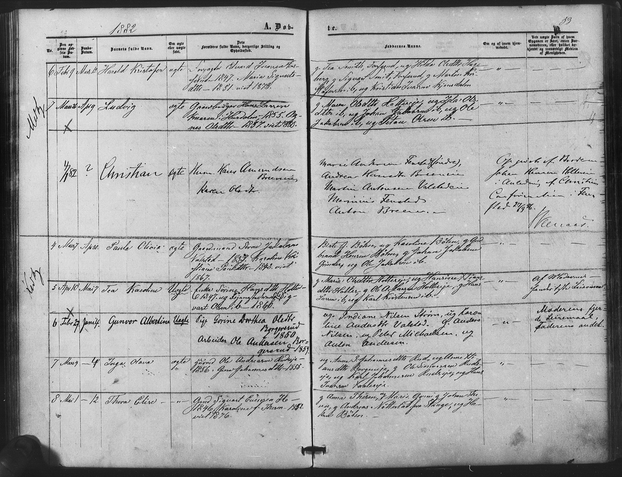 Nes prestekontor Kirkebøker, SAO/A-10410/F/Fb/L0001: Parish register (official) no. II 1, 1859-1882, p. 53
