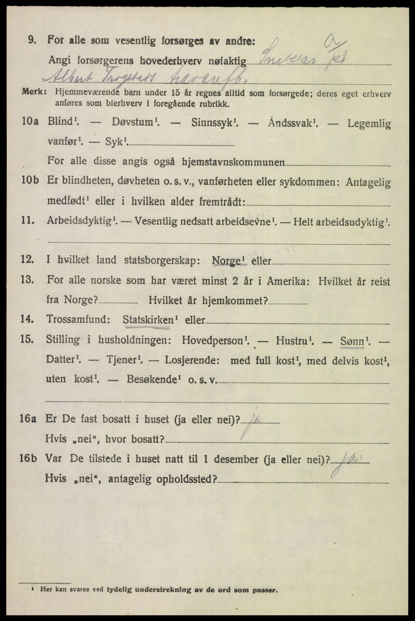 SAH, 1920 census for Østre Toten, 1920, p. 4689