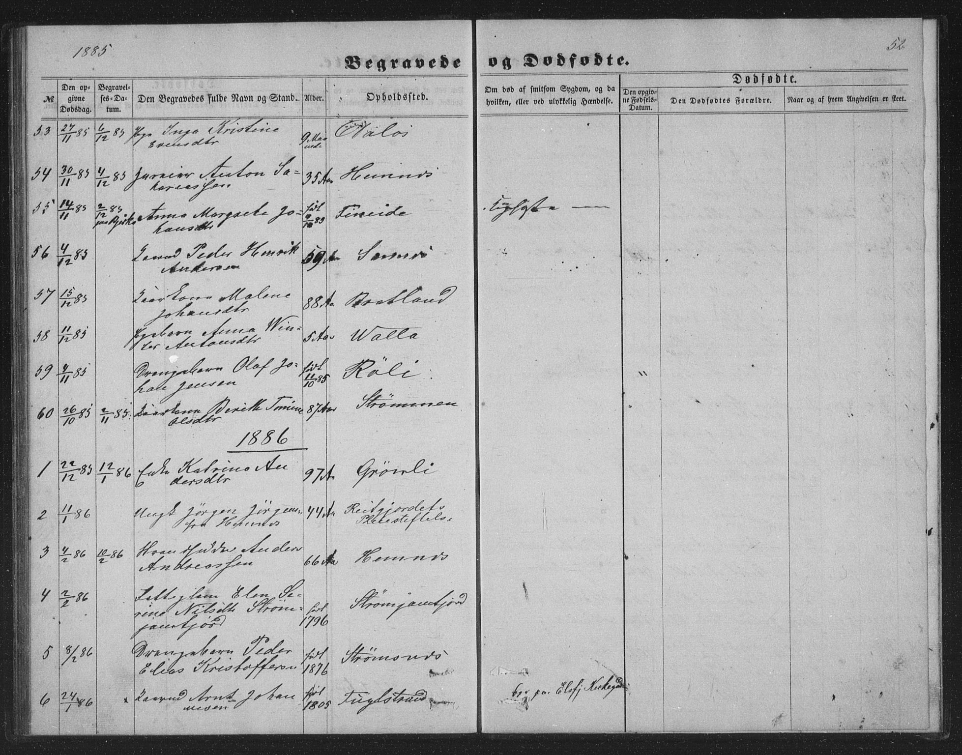 Ministerialprotokoller, klokkerbøker og fødselsregistre - Nordland, AV/SAT-A-1459/825/L0368: Parish register (copy) no. 825C05, 1863-1887, p. 52