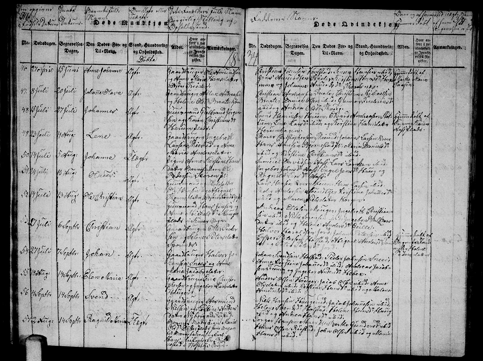 Ås prestekontor Kirkebøker, SAO/A-10894/G/Ga/L0002: Parish register (copy) no. I 2, 1820-1836, p. 316-317