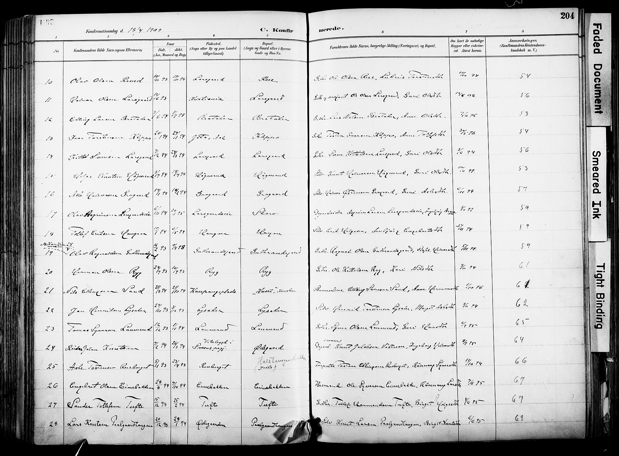 Hol kirkebøker, AV/SAKO-A-227/F/Fa/L0003: Parish register (official) no. I 3, 1887-1918, p. 204