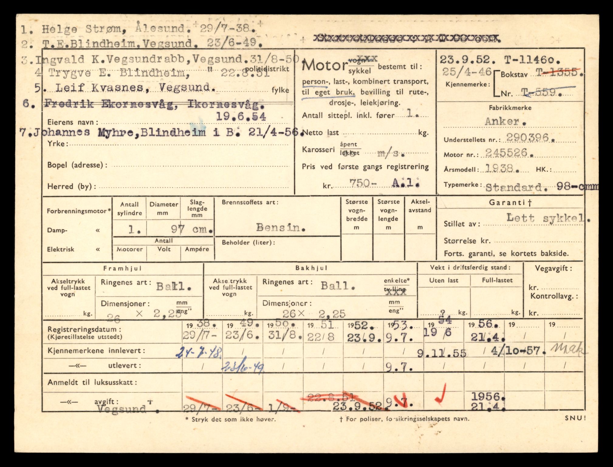 Møre og Romsdal vegkontor - Ålesund trafikkstasjon, SAT/A-4099/F/Fe/L0029: Registreringskort for kjøretøy T 11430 - T 11619, 1927-1998, p. 603