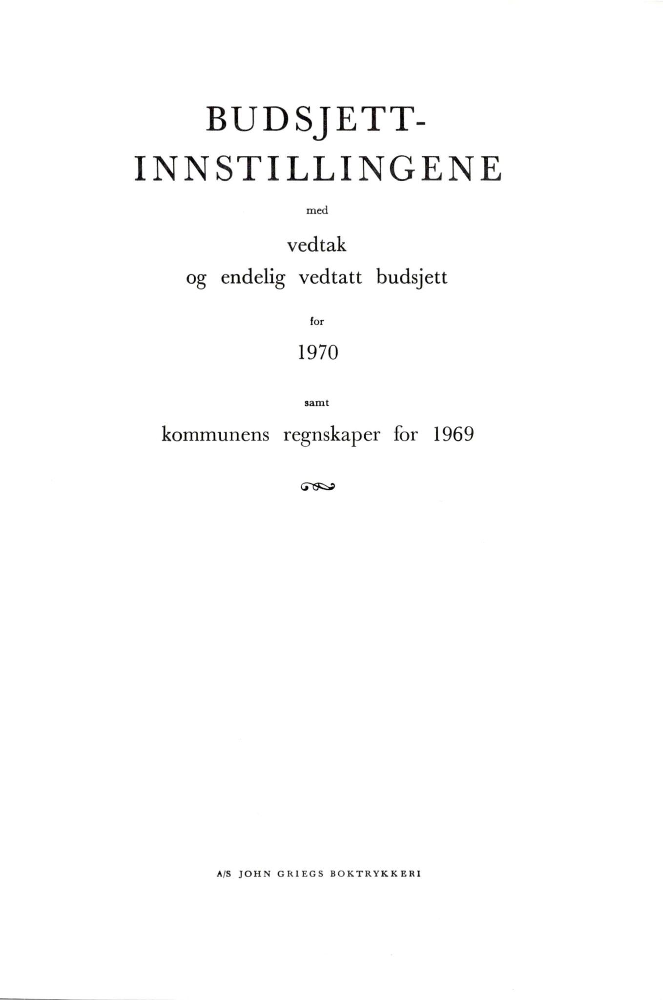 Bergen kommune. Formannskapet, BBA/A-0003/Ad/L0201: Bergens Kommuneforhandlinger, bind II, 1970