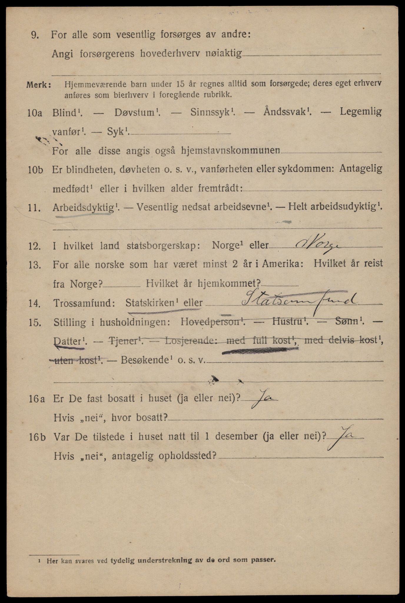 SAT, 1920 census for Trondheim, 1920, p. 137963