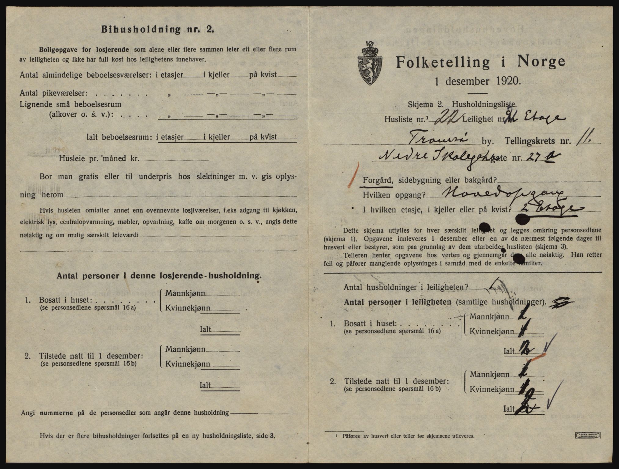 SATØ, 1920 census for Tromsø, 1920, p. 5661