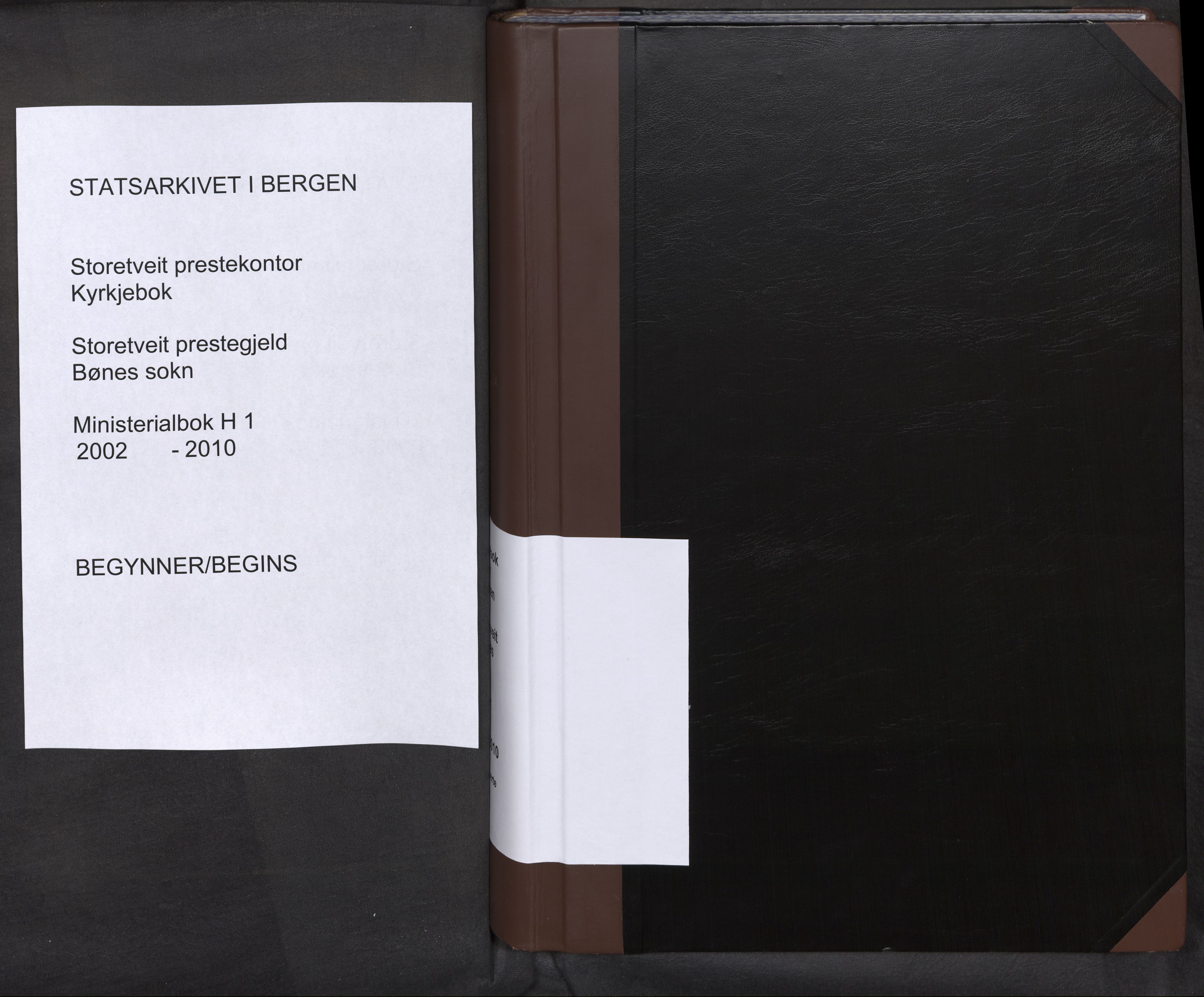 Storetveit Sokneprestembete, AV/SAB-A-78301/H/Ha/Haa: Parish register (official) no. H 1, 2002-2010