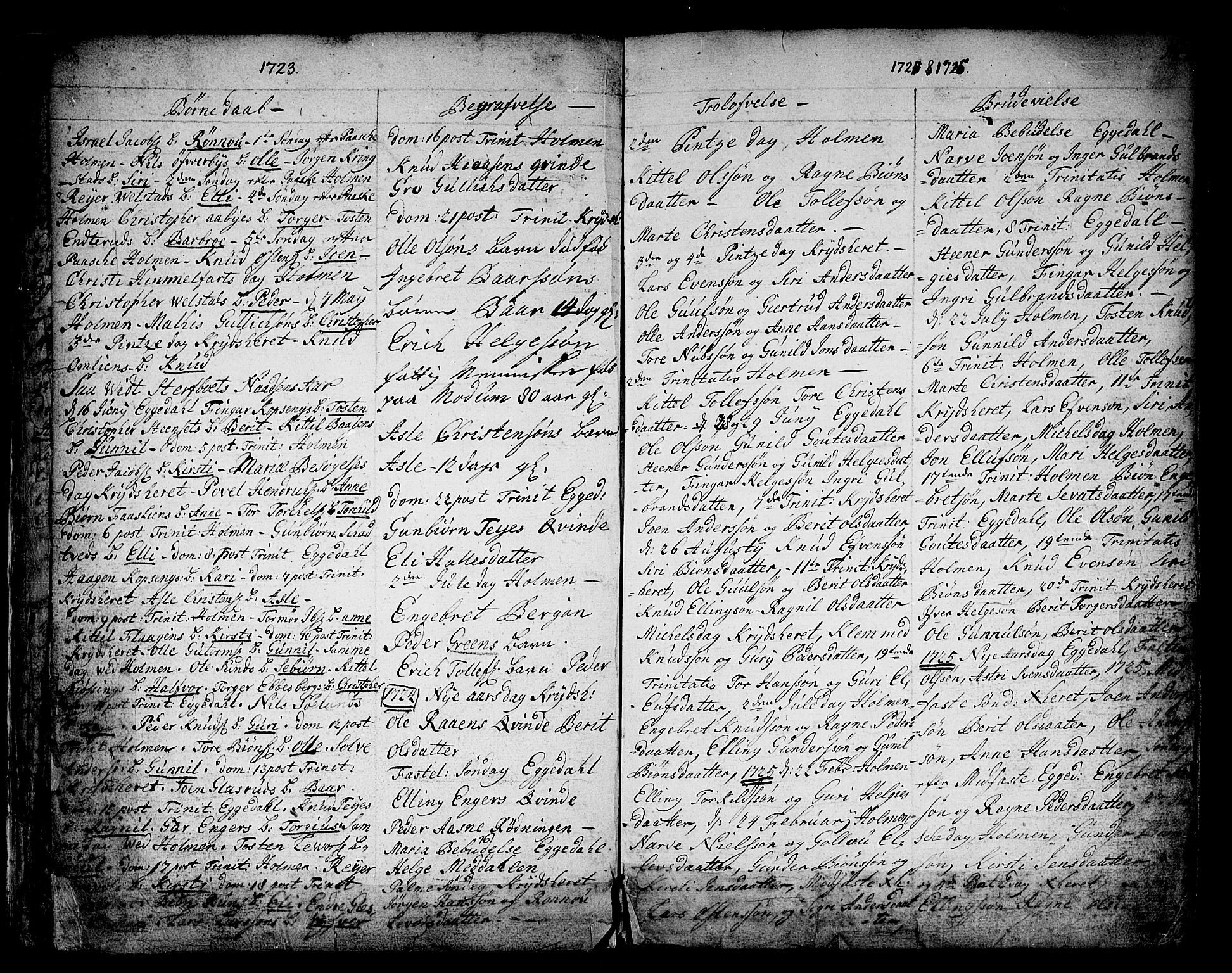 Sigdal kirkebøker, SAKO/A-245/F/Fa/L0001: Parish register (official) no. I 1, 1722-1777, p. 7