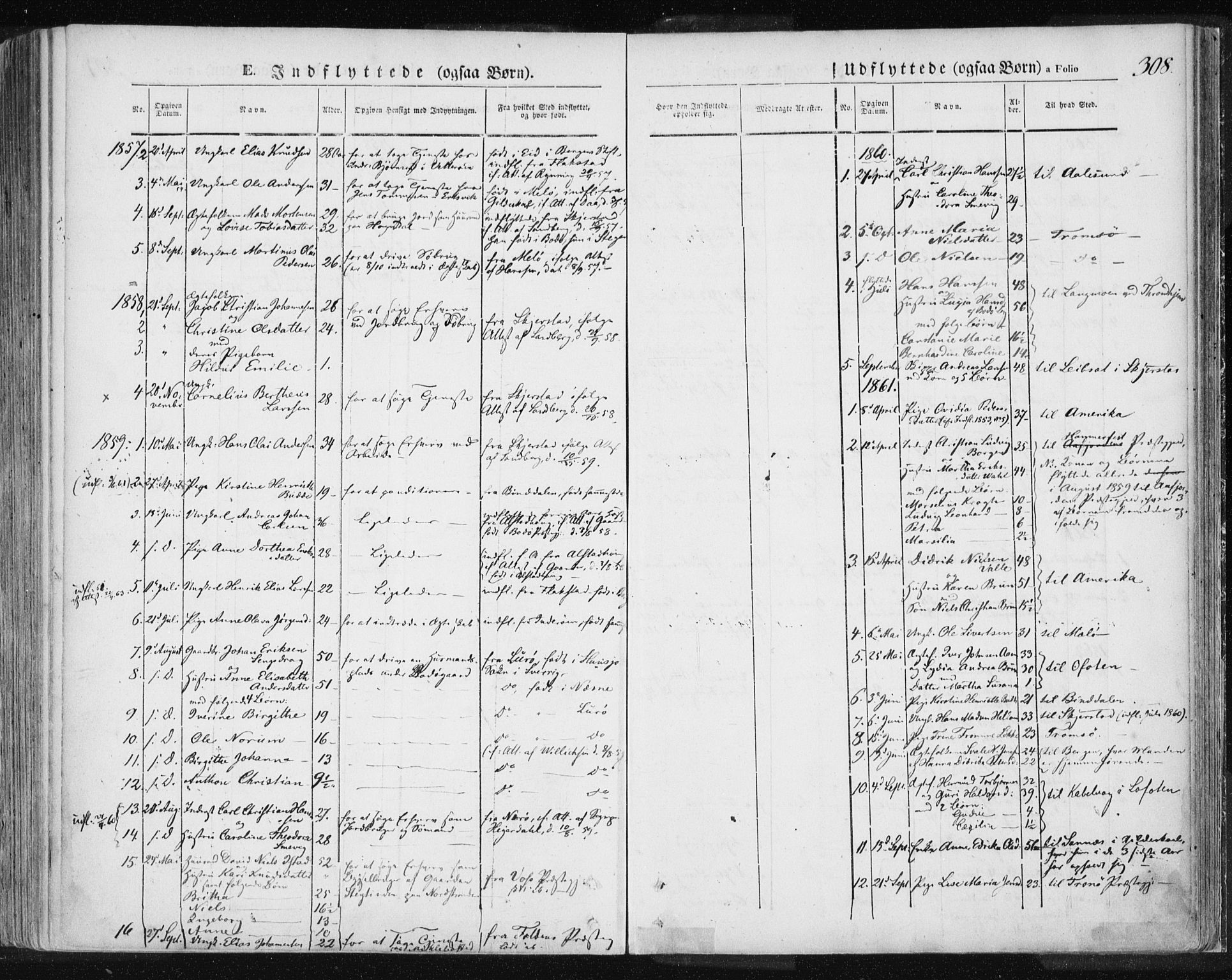 Ministerialprotokoller, klokkerbøker og fødselsregistre - Nordland, SAT/A-1459/801/L0007: Parish register (official) no. 801A07, 1845-1863, p. 308