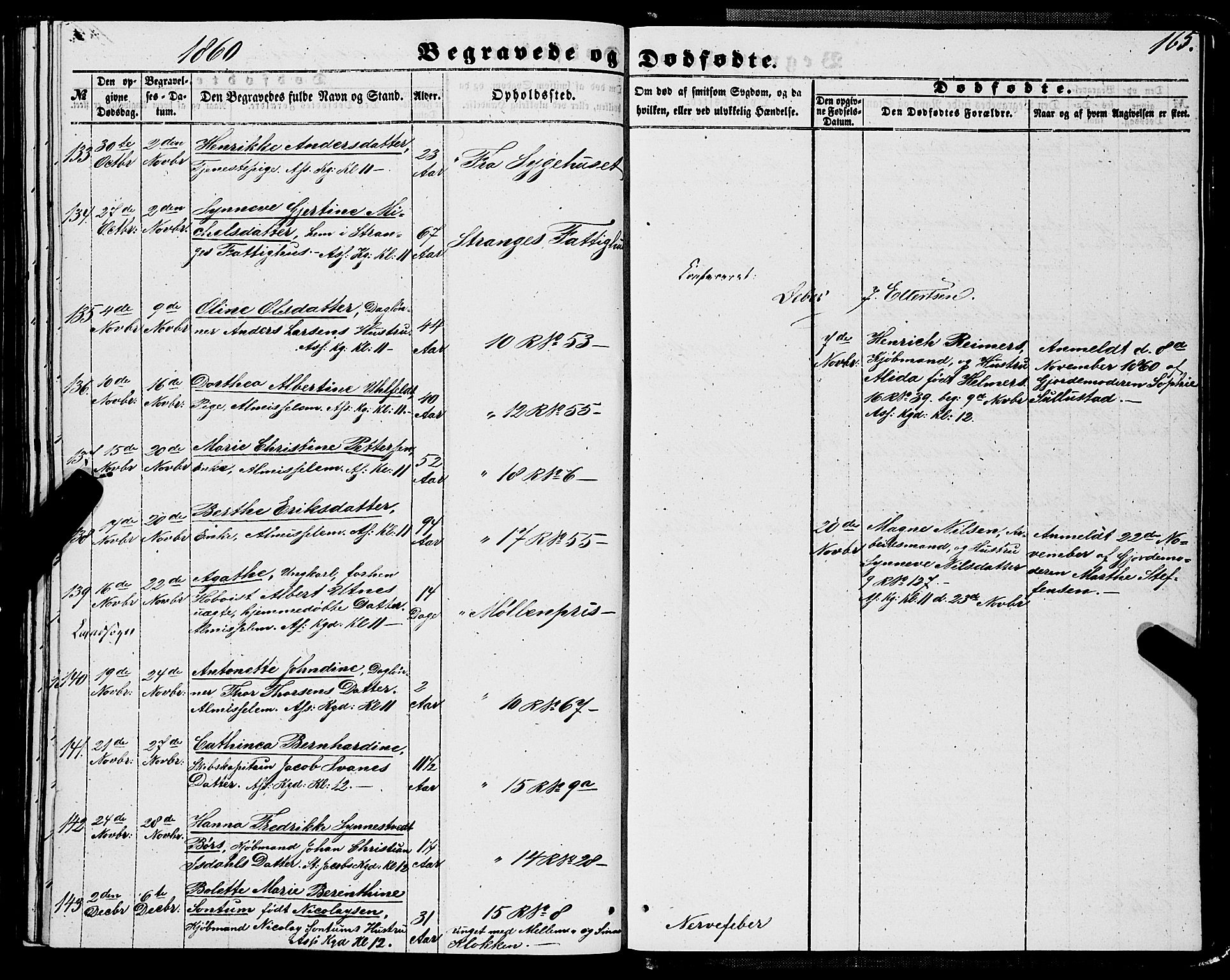 Domkirken sokneprestembete, AV/SAB-A-74801/H/Haa/L0041: Parish register (official) no. E 2, 1853-1863, p. 165