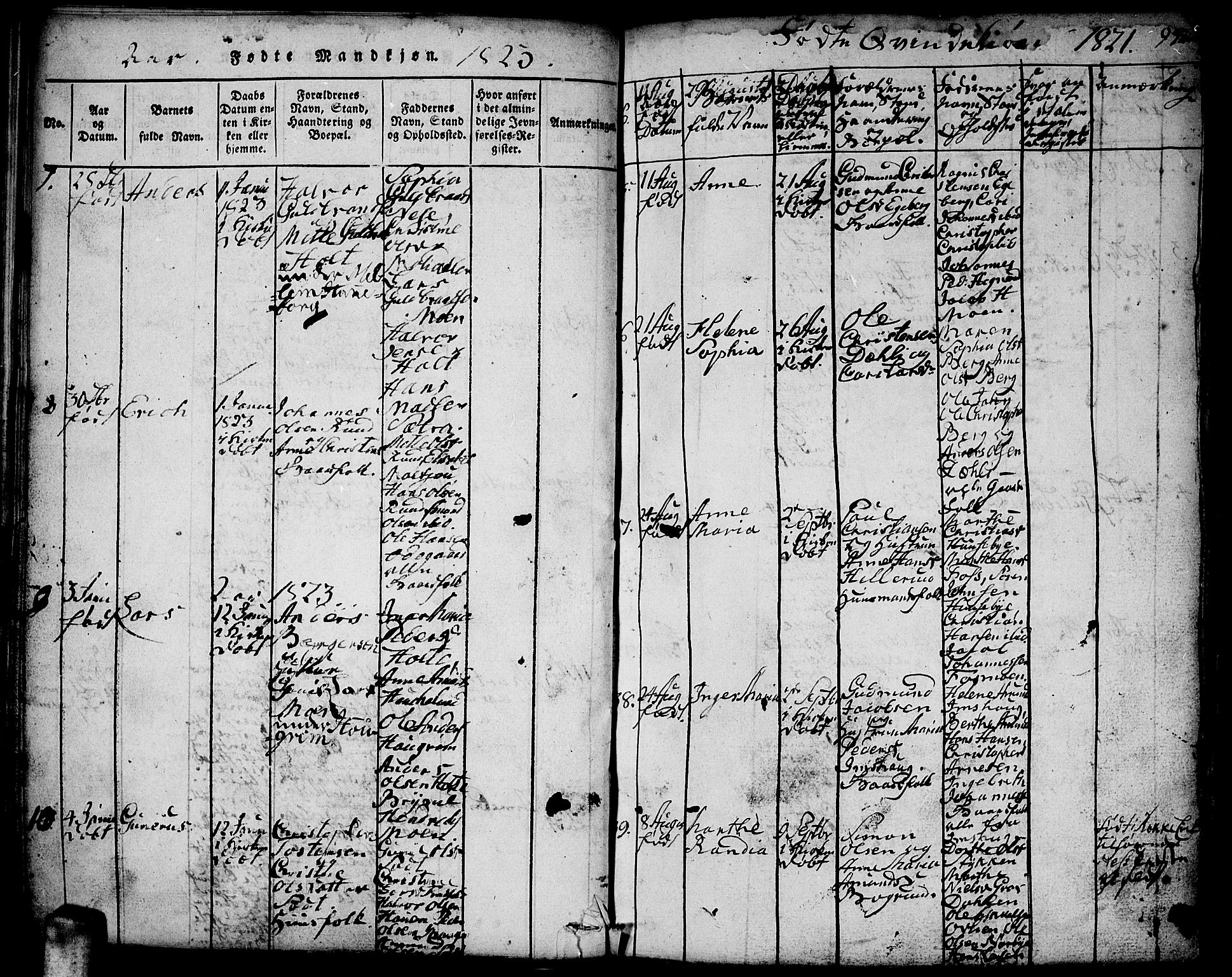 Aurskog prestekontor Kirkebøker, SAO/A-10304a/F/Fa/L0005: Parish register (official) no. I 5, 1814-1829, p. 95b