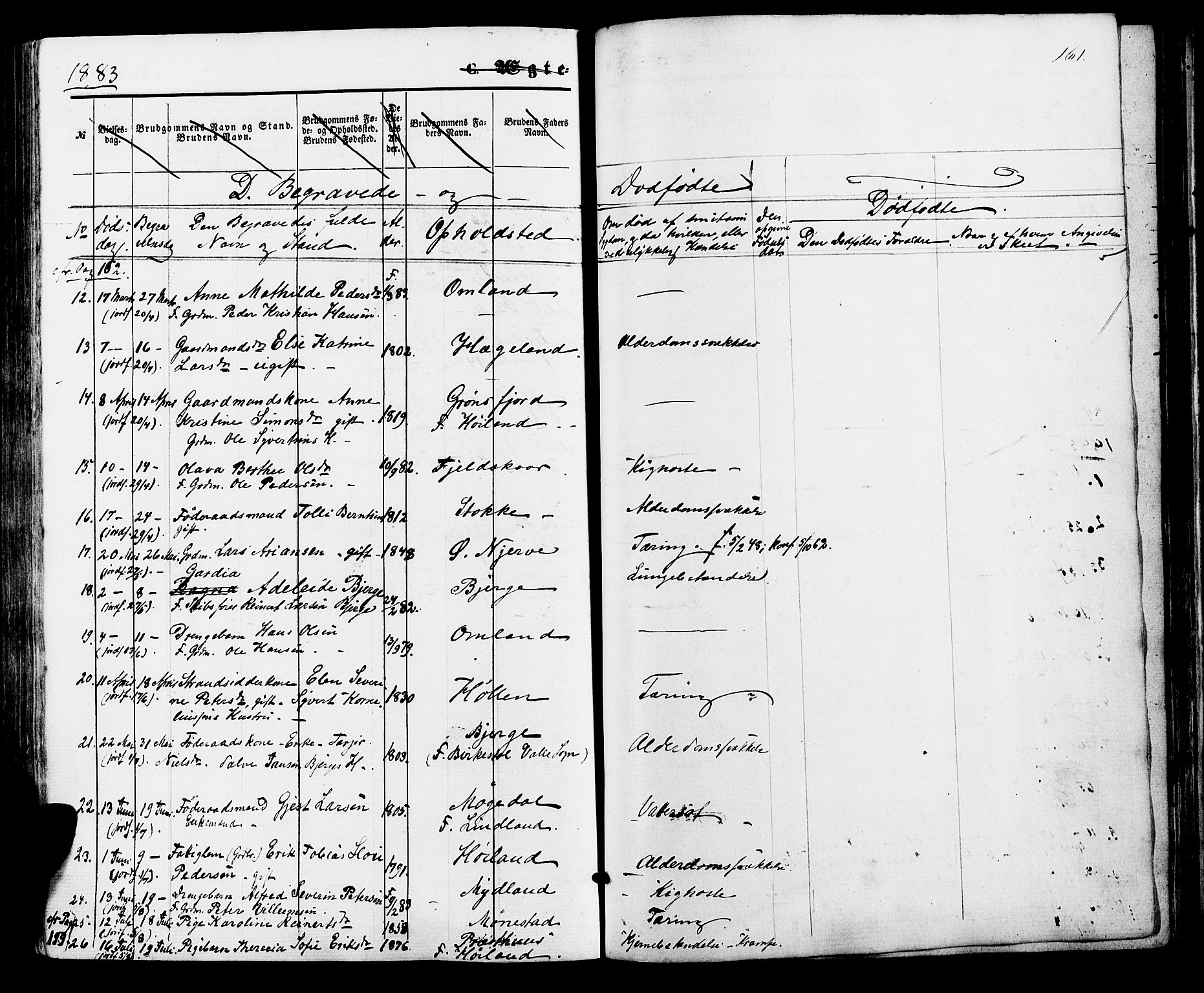 Sør-Audnedal sokneprestkontor, SAK/1111-0039/F/Fa/Faa/L0003: Parish register (official) no. A 3, 1868-1883, p. 161