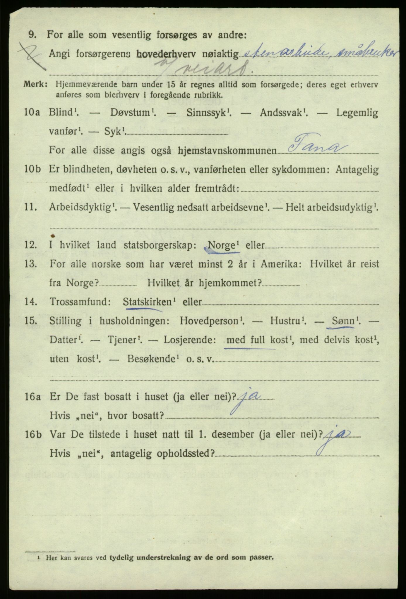 SAB, 1920 census for Fana, 1920, p. 26282