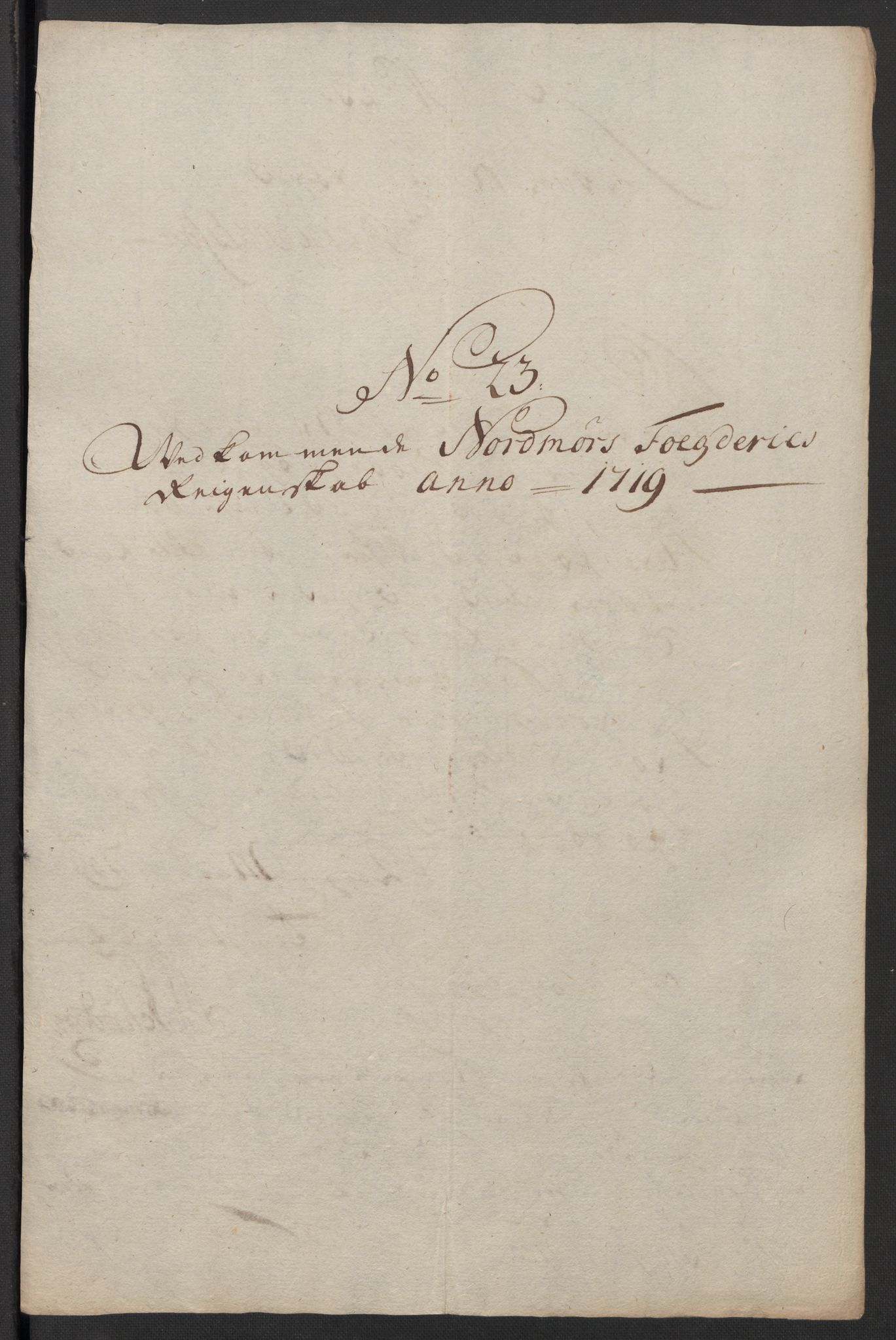 Rentekammeret inntil 1814, Reviderte regnskaper, Fogderegnskap, AV/RA-EA-4092/R56/L3752: Fogderegnskap Nordmøre, 1719, p. 188