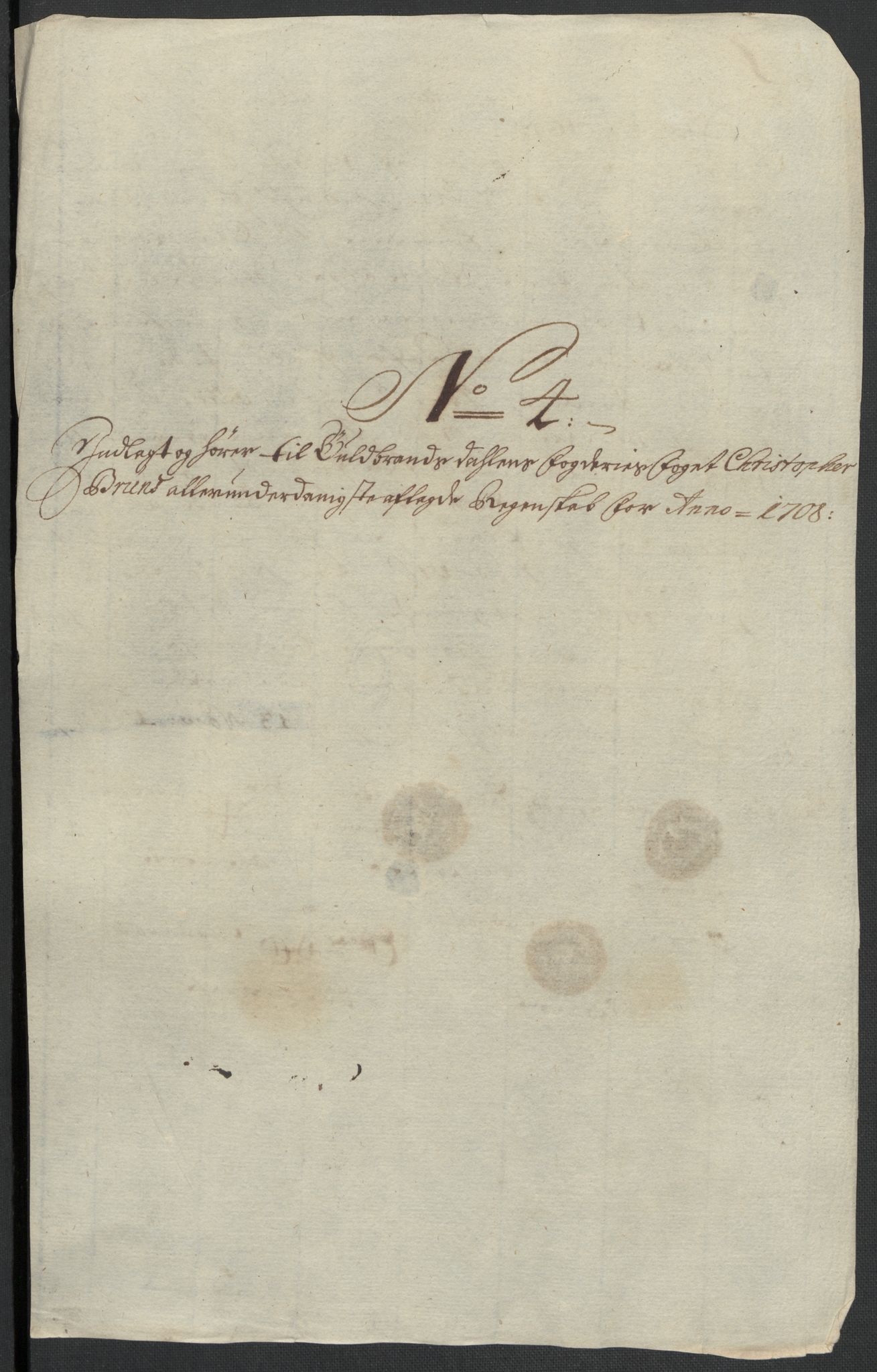 Rentekammeret inntil 1814, Reviderte regnskaper, Fogderegnskap, AV/RA-EA-4092/R17/L1179: Fogderegnskap Gudbrandsdal, 1708-1710, p. 46