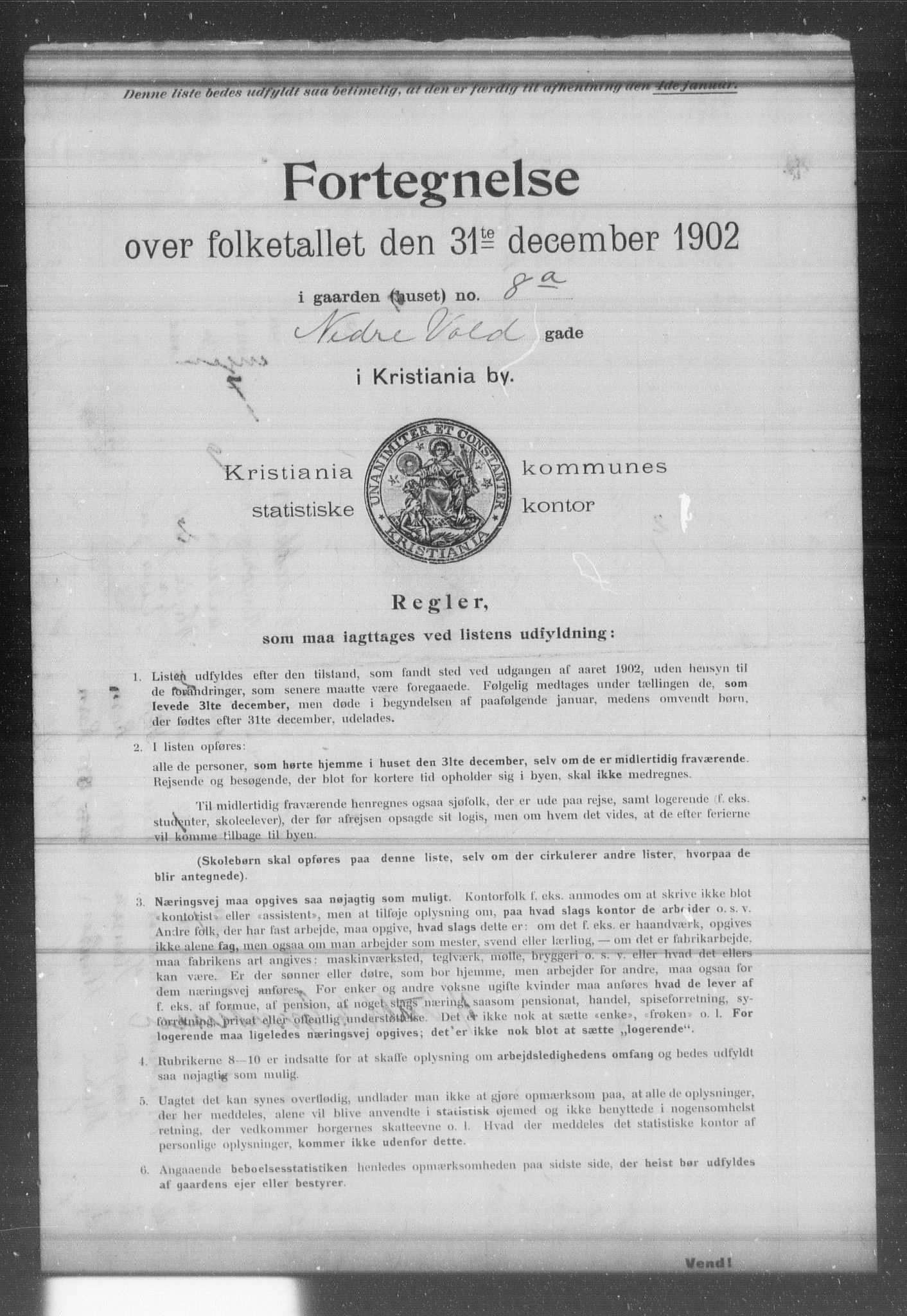 OBA, Municipal Census 1902 for Kristiania, 1902, p. 13203