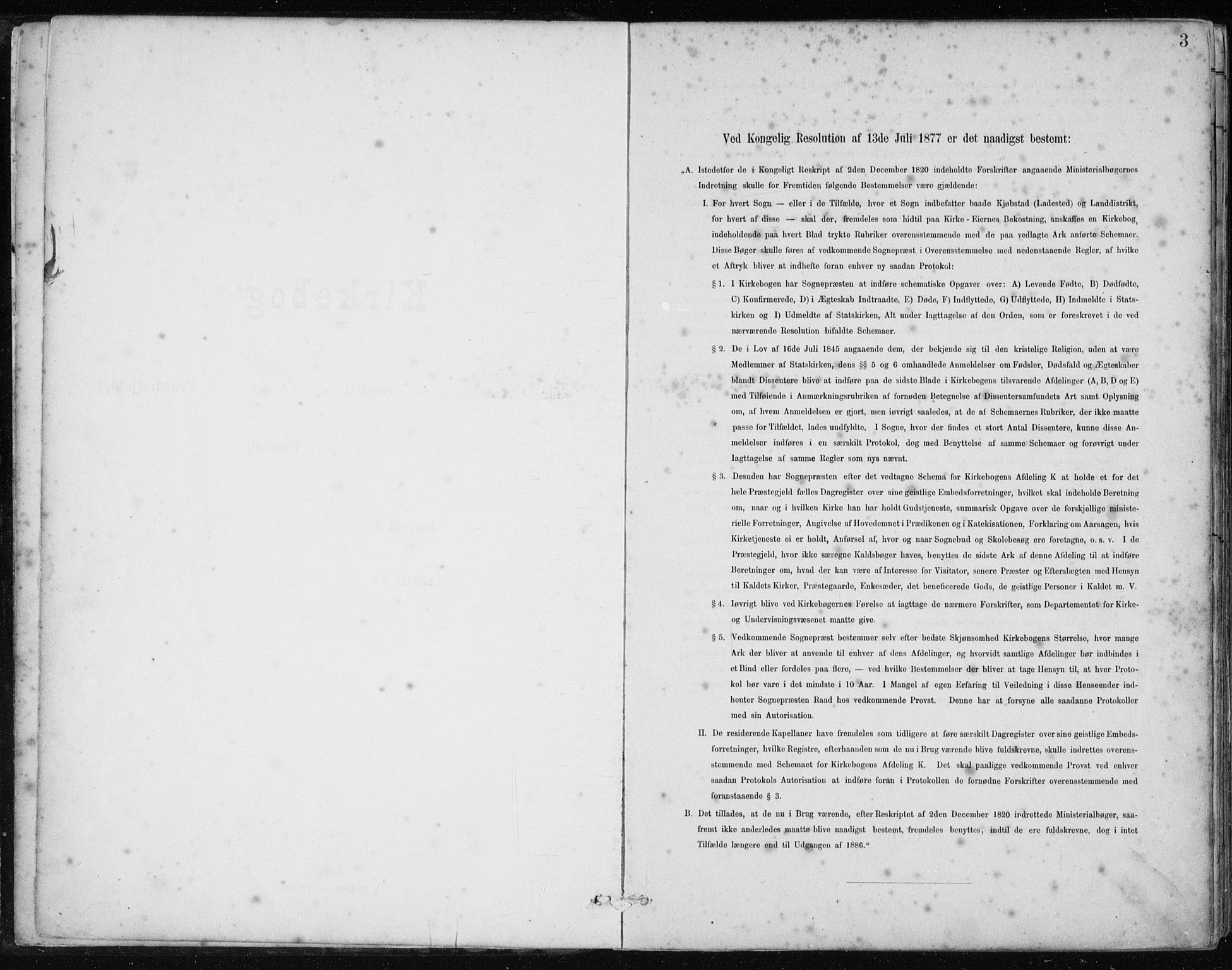 Samnanger Sokneprestembete, SAB/A-77501/H/Haa: Parish register (official) no. A 1, 1885-1901, p. 3