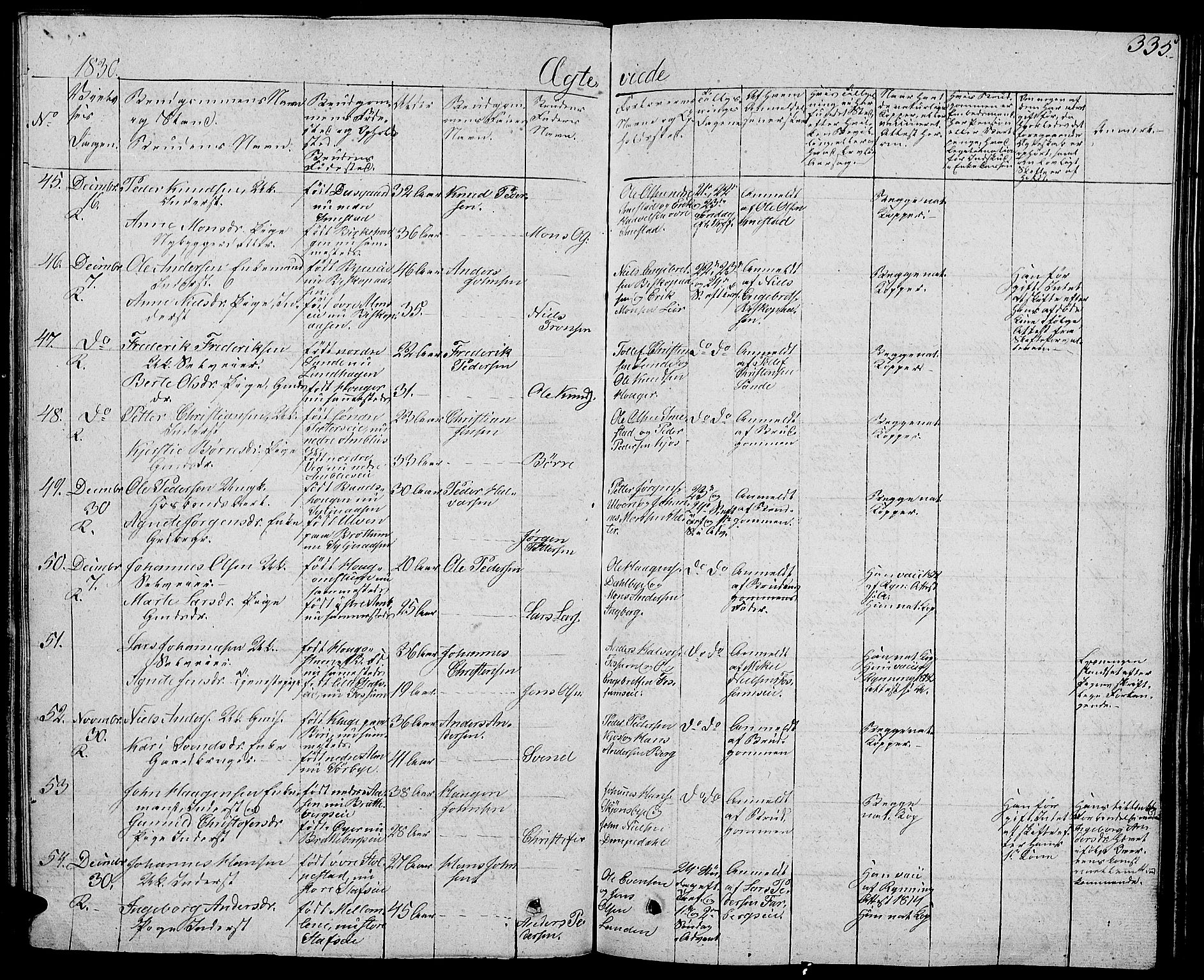 Ringsaker prestekontor, AV/SAH-PREST-014/L/La/L0004: Parish register (copy) no. 4, 1827-1838, p. 335