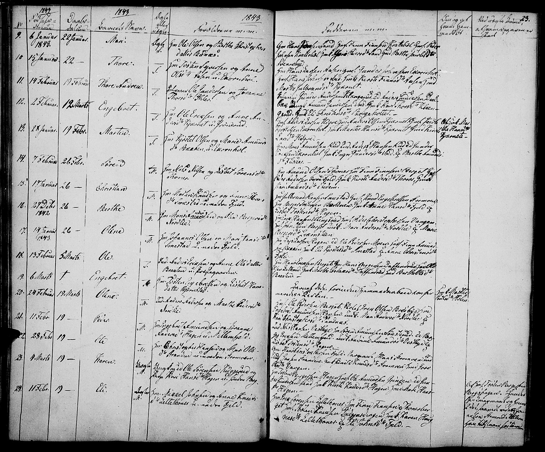 Nord-Odal prestekontor, SAH/PREST-032/H/Ha/Haa/L0002: Parish register (official) no. 2, 1839-1850, p. 23