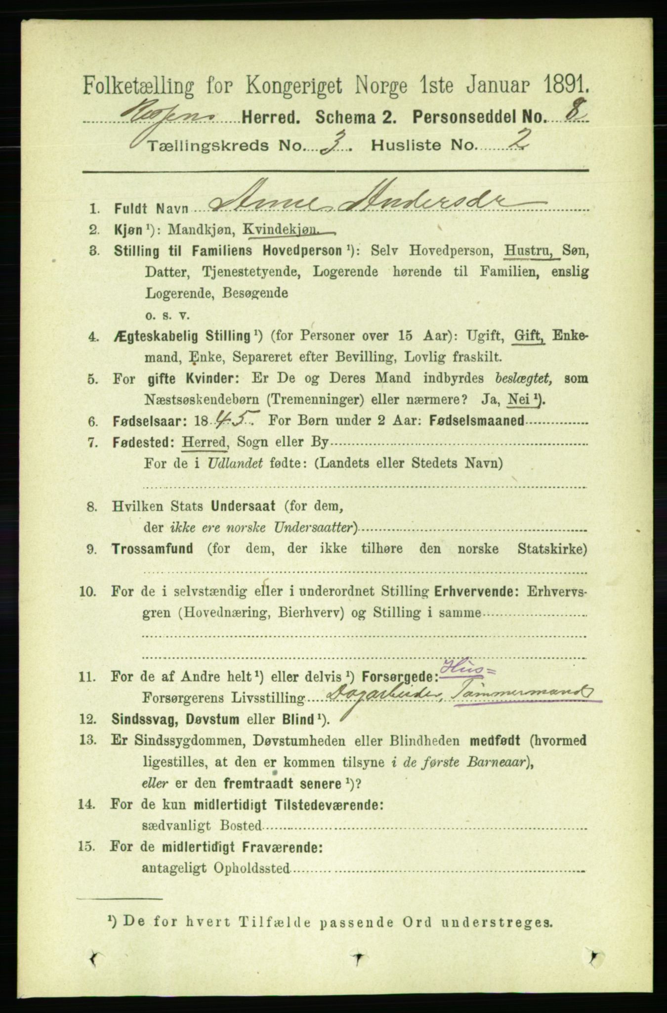 RA, 1891 census for 1624 Rissa, 1891, p. 1599