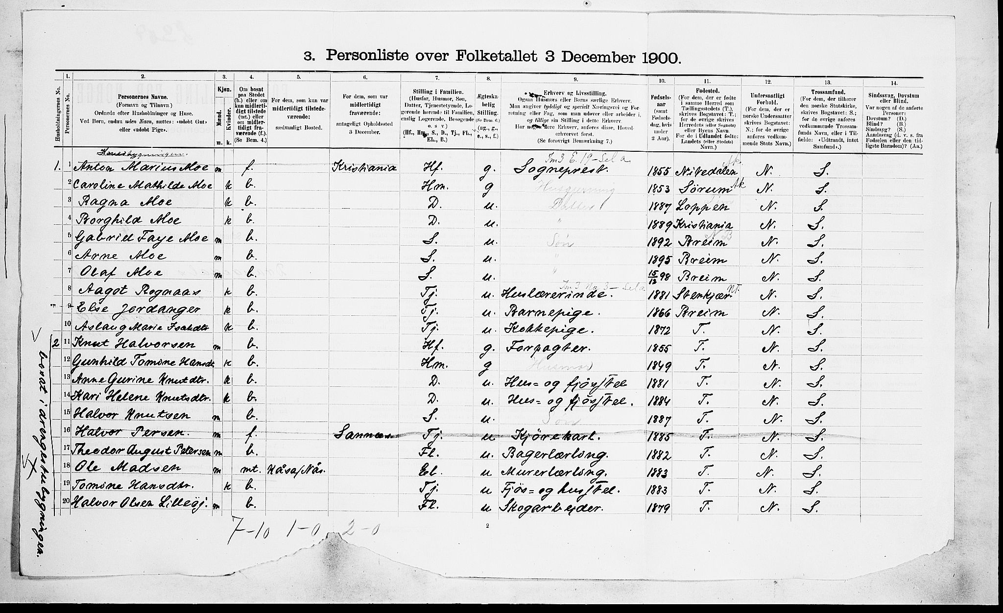 SAKO, 1900 census for Drangedal, 1900, p. 671