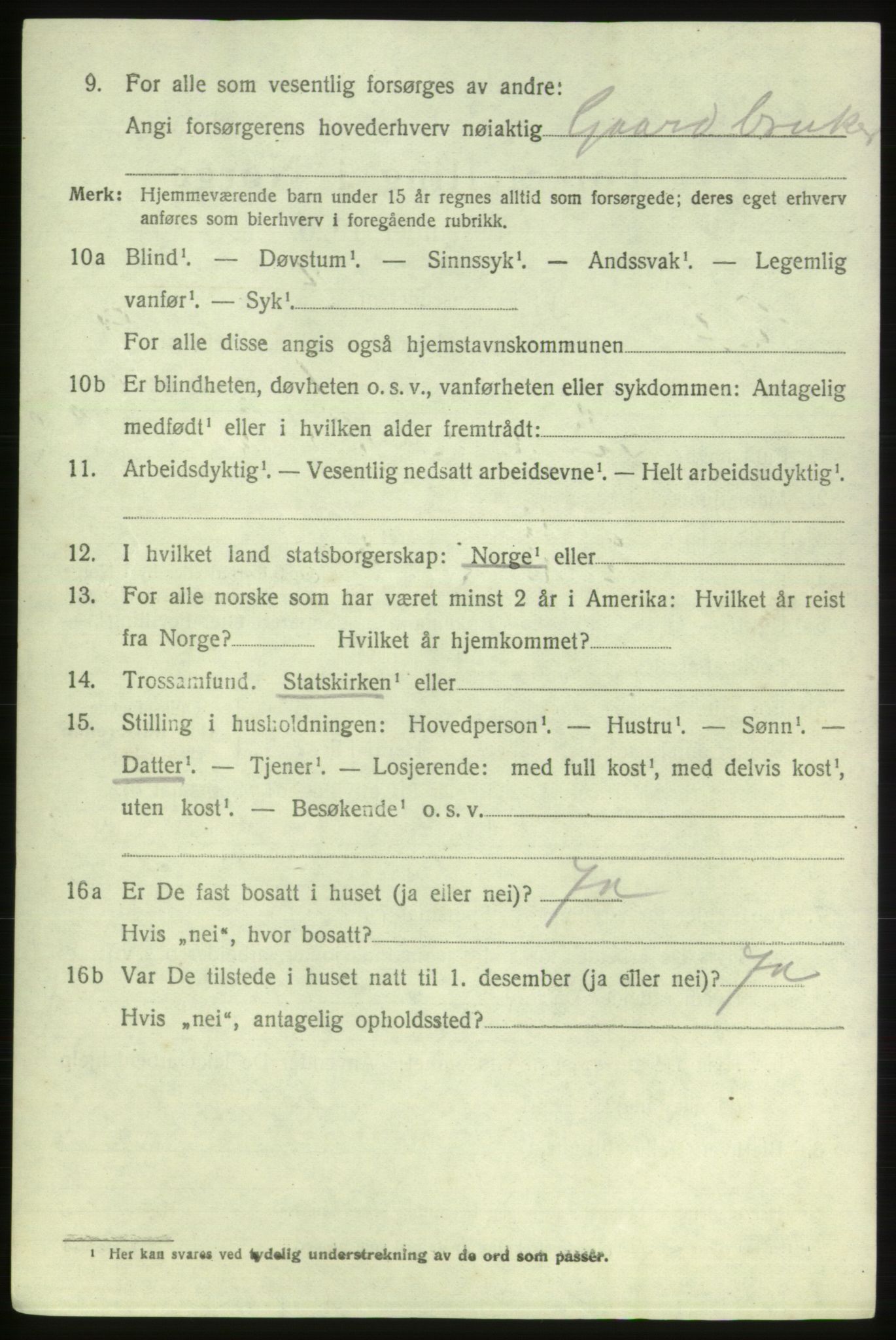 SAB, 1920 census for Etne, 1920, p. 3938